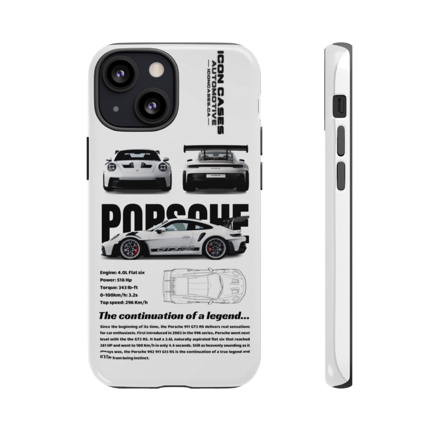 Porsche Phone Case, Tough Car Lover's Gift, Racing Enthusiast Accessory, Durable Auto Merchandise, Birthday Gift for Him