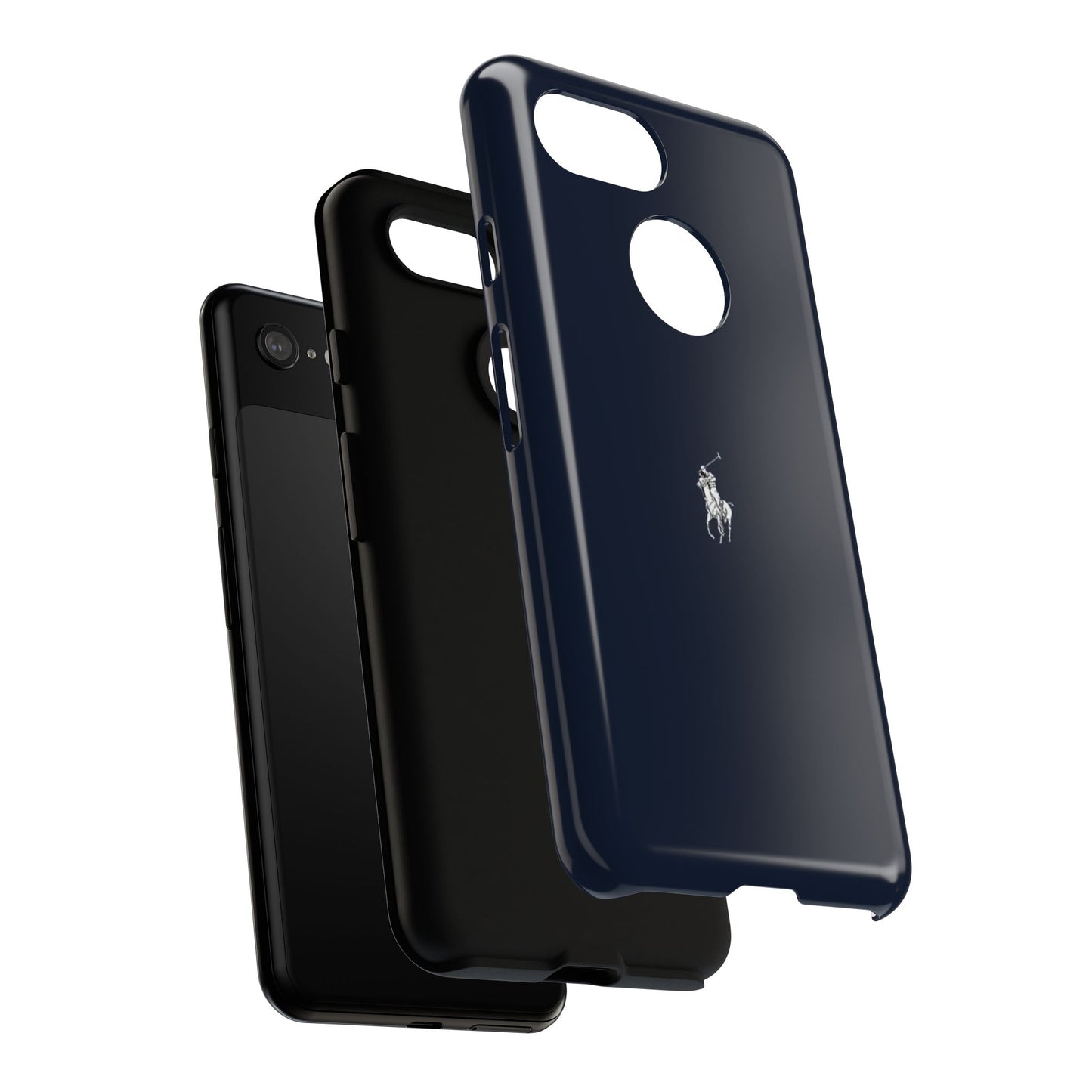 Navy Polo Logo Tough Phone Case — Slim Protective iPhone Cover