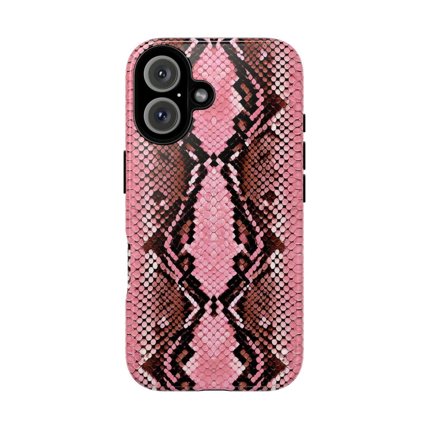 Pink Snake Skin Tough Phone Case — Protective Stylish iPhone Cover