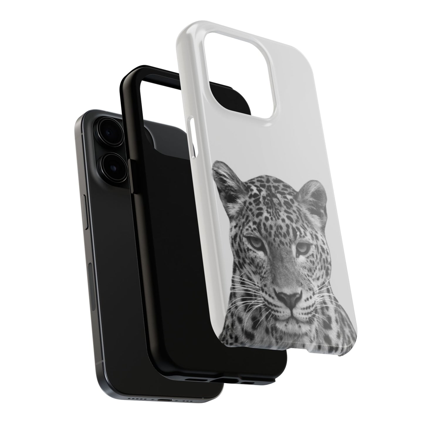 Stylish Tough Phone Case with Majestic Leopard Design