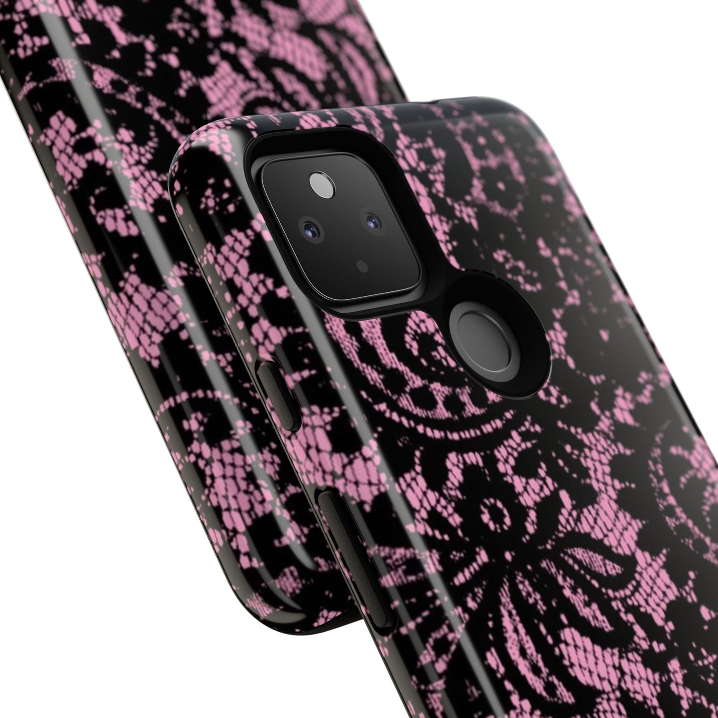 Phone Case — Pink Lace Floral Tough Protective Case