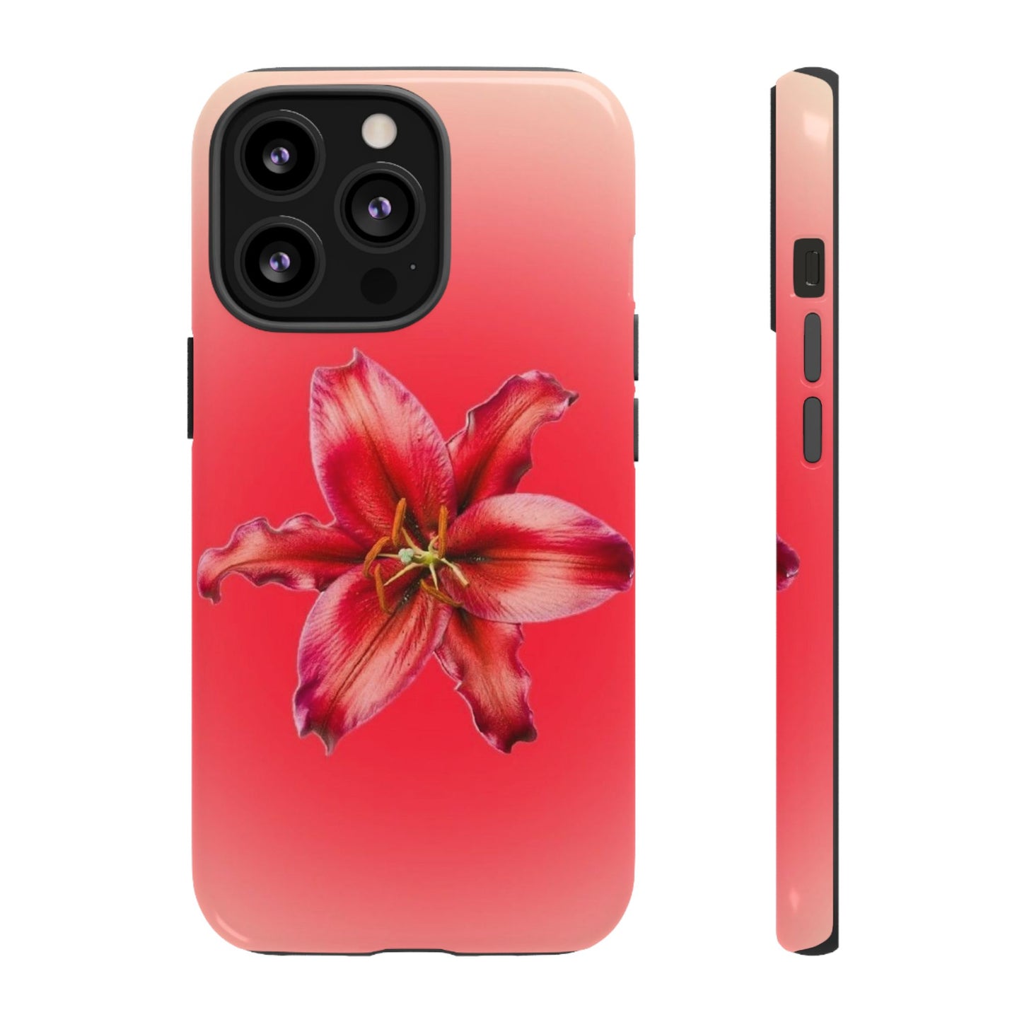 Phone Case - Vibrant Red Lily Glossy & Matte Tough Case