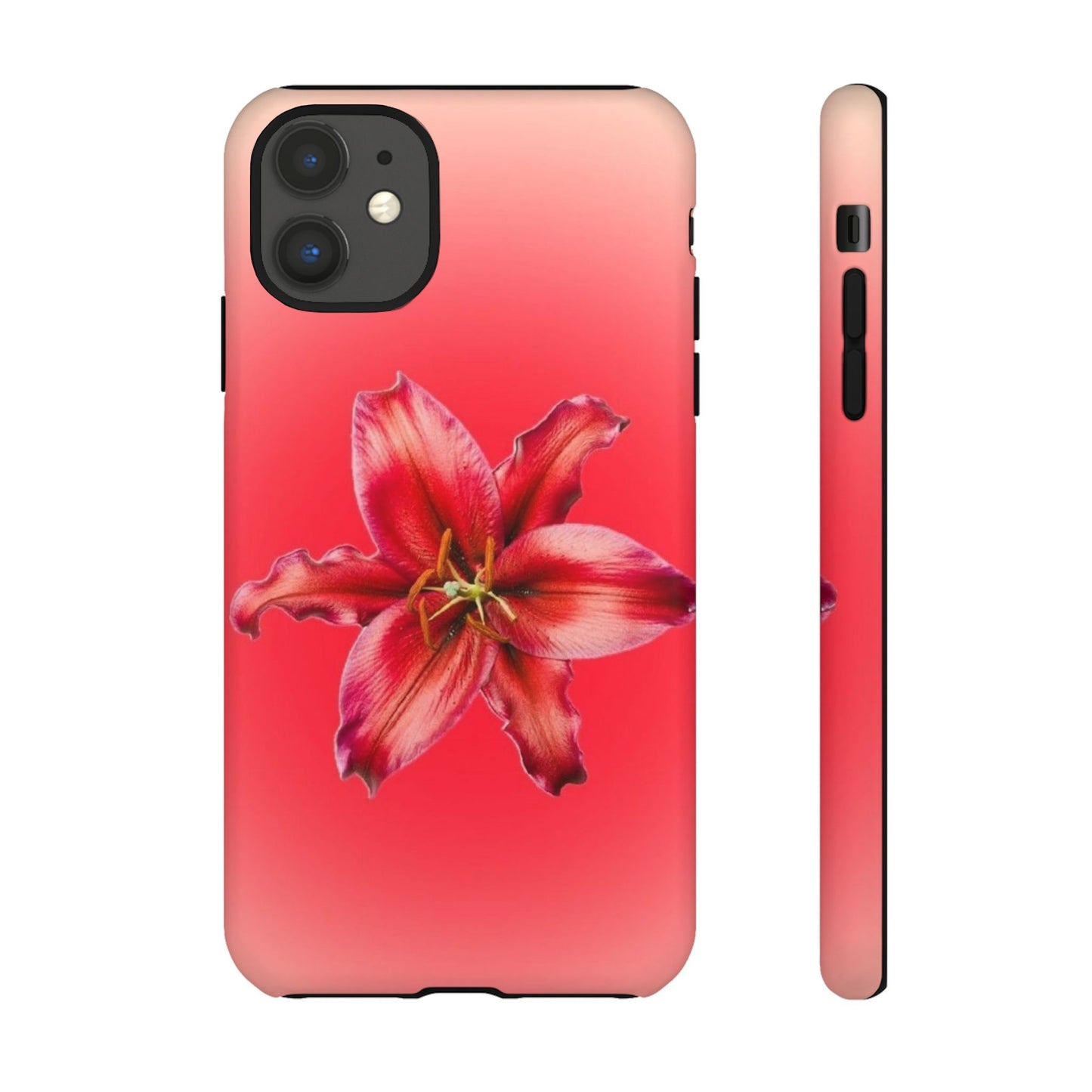 Phone Case - Vibrant Red Lily Glossy & Matte Tough Case