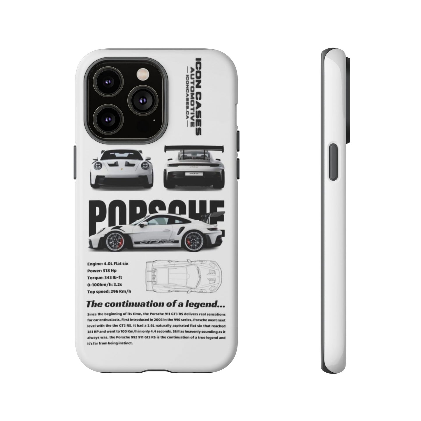Porsche Phone Case, Tough Car Lover's Gift, Racing Enthusiast Accessory, Durable Auto Merchandise, Birthday Gift for Him
