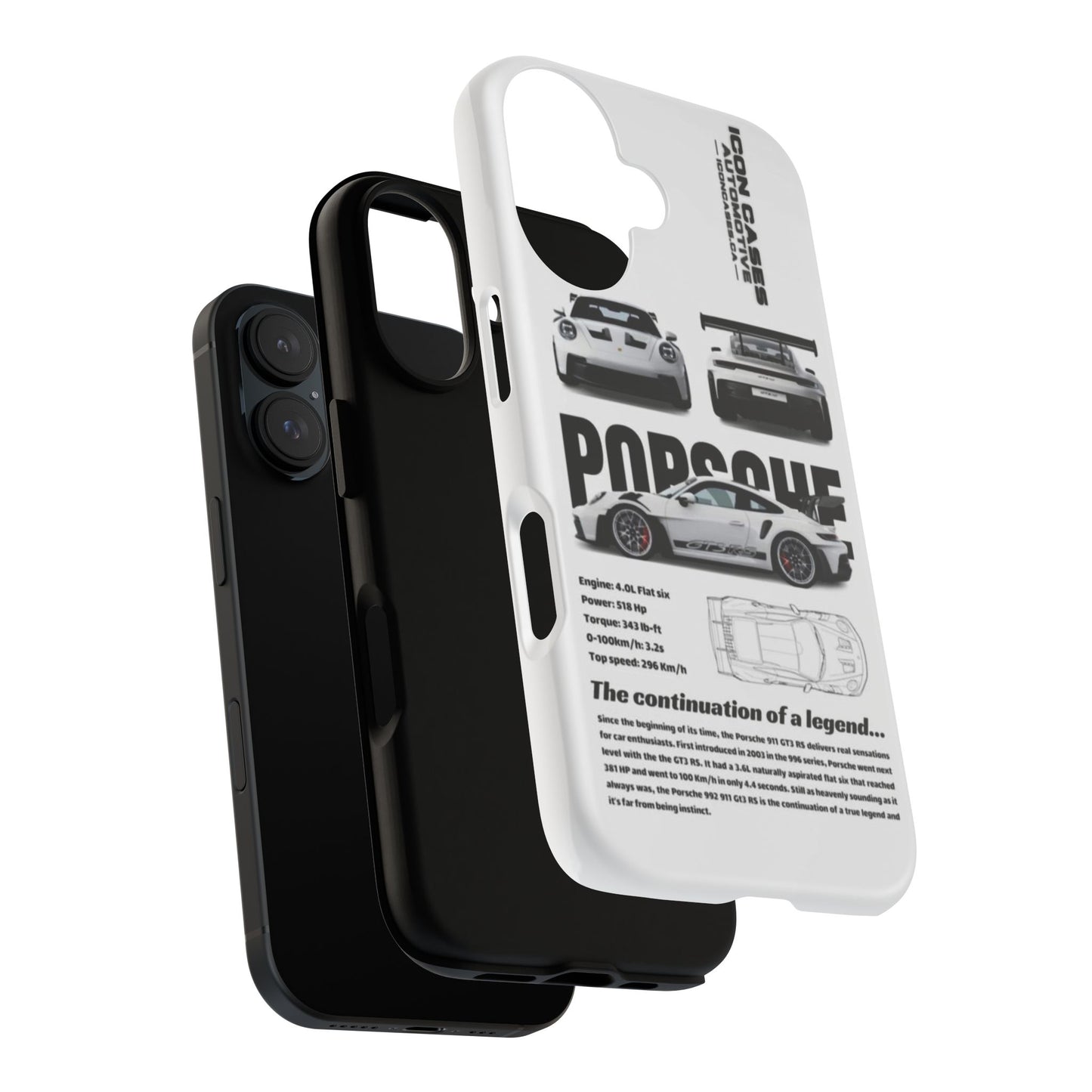 Porsche Phone Case, Tough Car Lover's Gift, Racing Enthusiast Accessory, Durable Auto Merchandise, Birthday Gift for Him