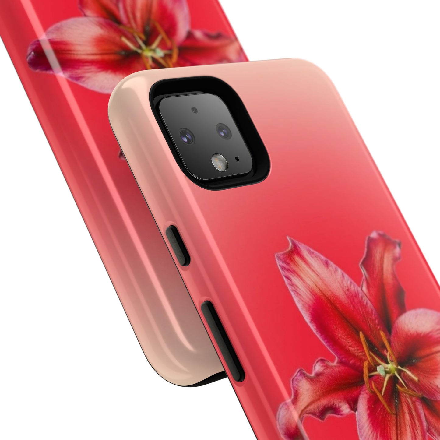 Phone Case - Vibrant Red Lily Glossy & Matte Tough Case