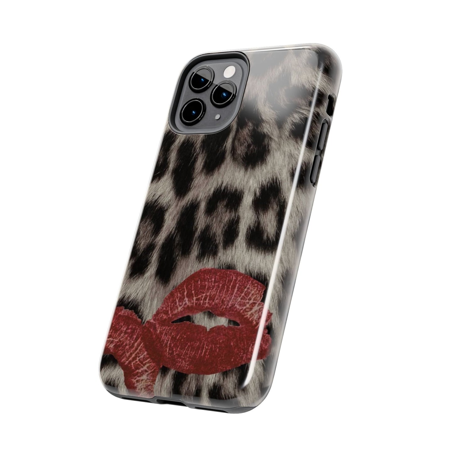 Wild Kiss Leopard Print Phone Case - Tough, Stylish Protection for Trendsetters