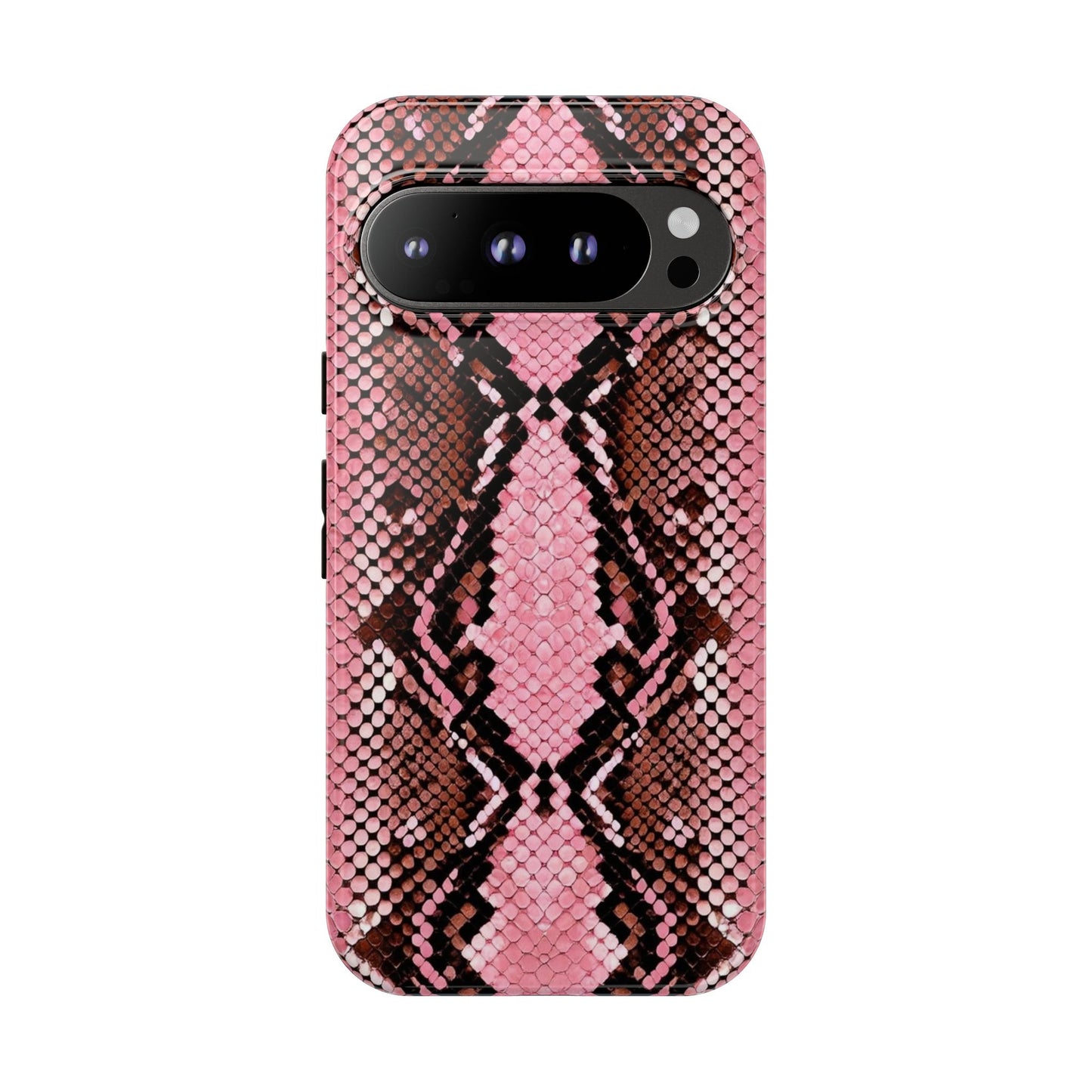 Pink Snake Skin Tough Phone Case — Protective Stylish iPhone Cover