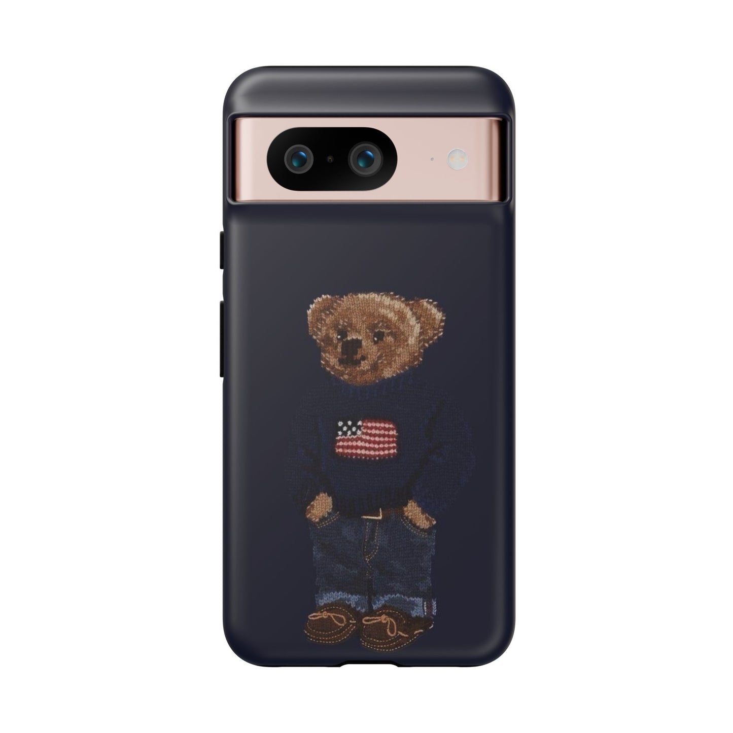 Patriotic Polo Bear Phone Case — Navy Protective Tough Case
