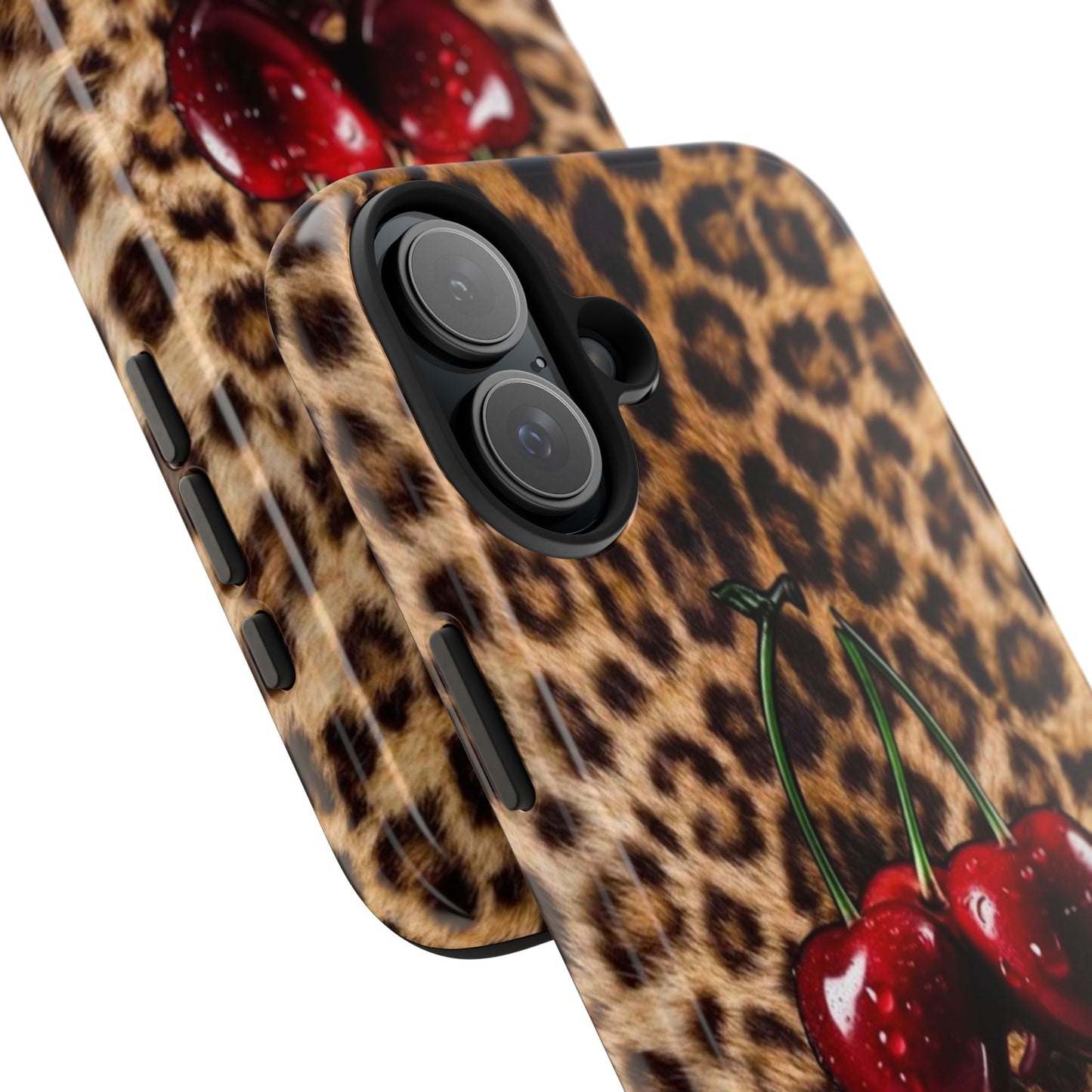 Wild Cherry Leopard Tough Phone Case - Stylish and Durable Protection
