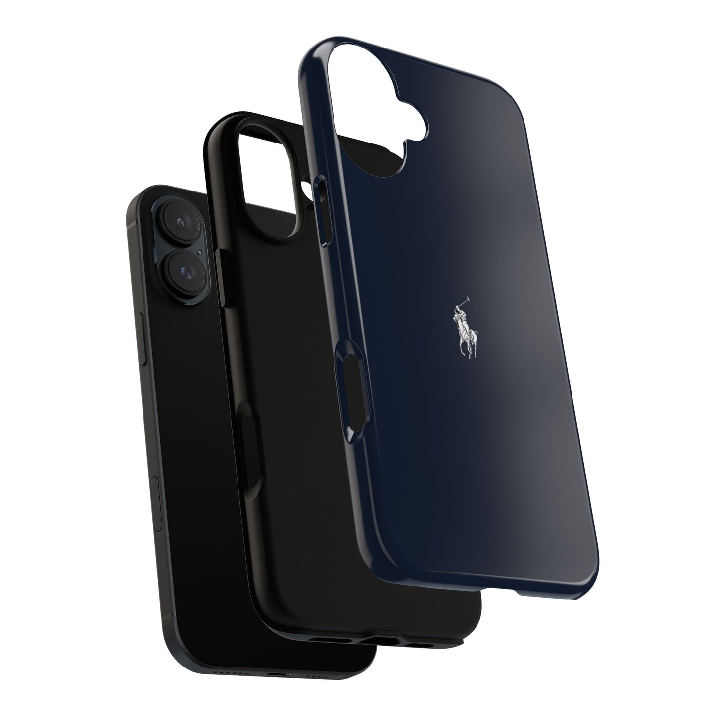 Navy Polo Logo Tough Phone Case — Slim Protective iPhone Cover