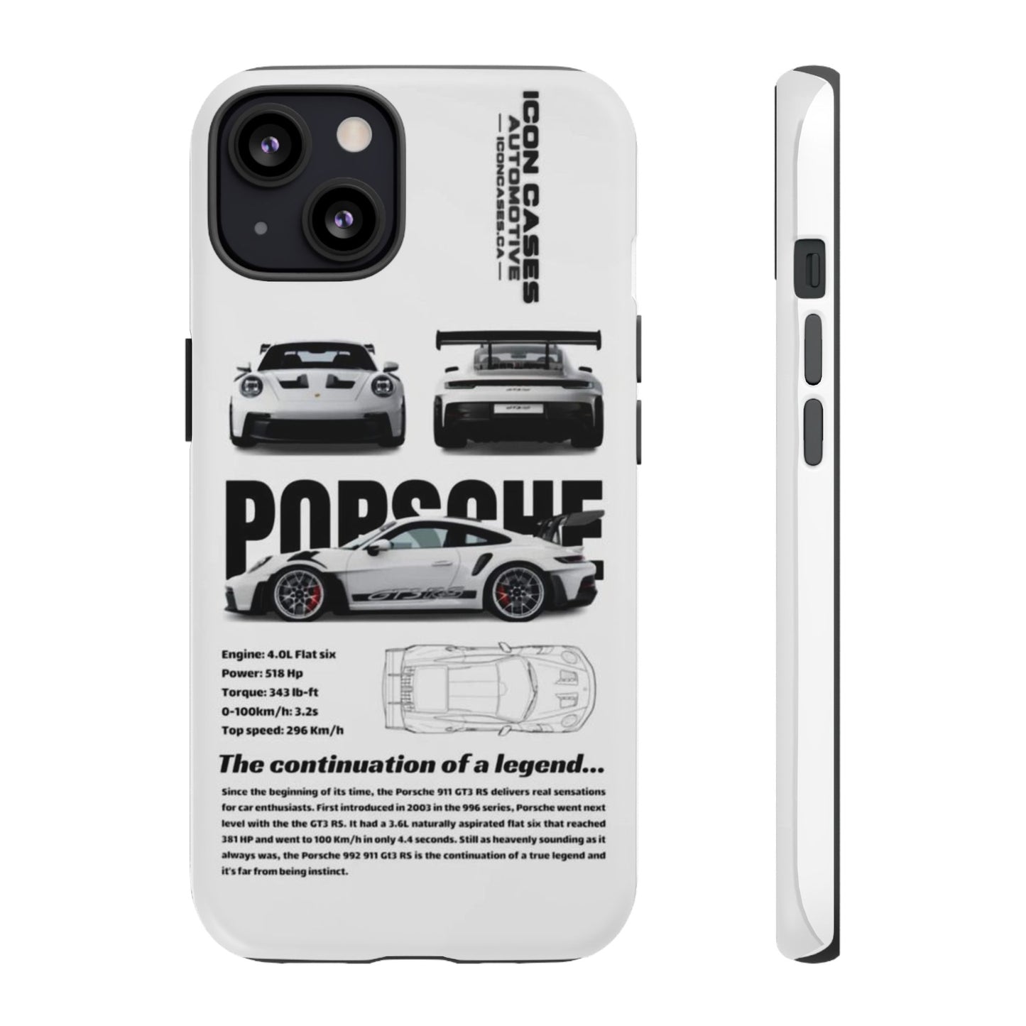 Porsche Phone Case, Tough Car Lover's Gift, Racing Enthusiast Accessory, Durable Auto Merchandise, Birthday Gift for Him