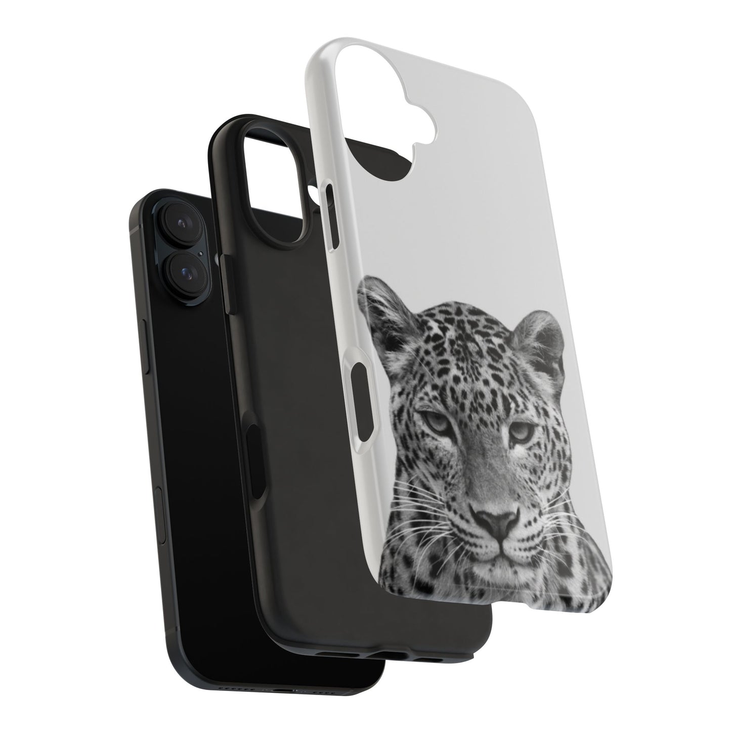 Stylish Tough Phone Case with Majestic Leopard Design