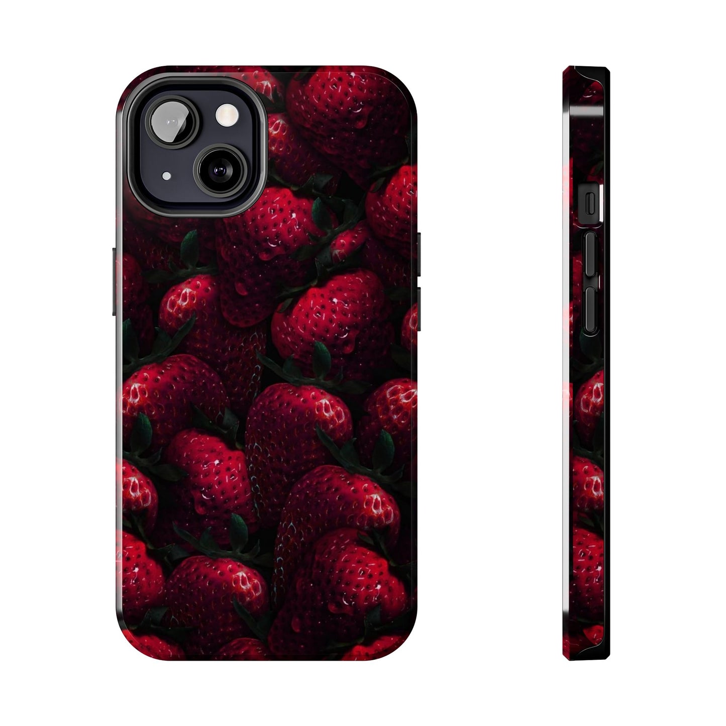 Berry Burst Tough Phone Case - Durable Protection with Strawberry Design