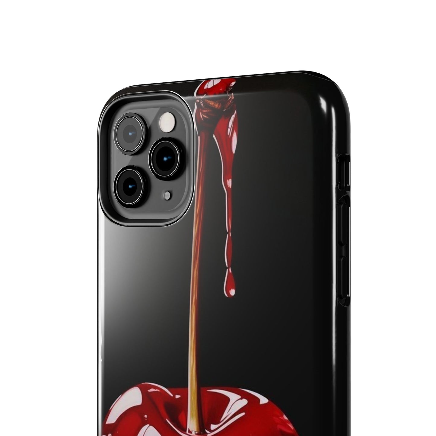 Dripping Cherry Tough Phone Case - Stylish Protection for Your Device