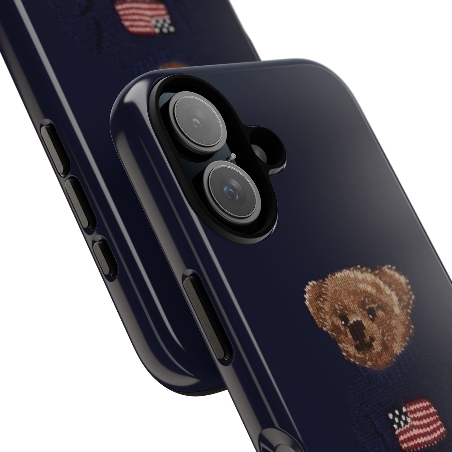 Patriotic Polo Bear Phone Case — Navy Protective Tough Case