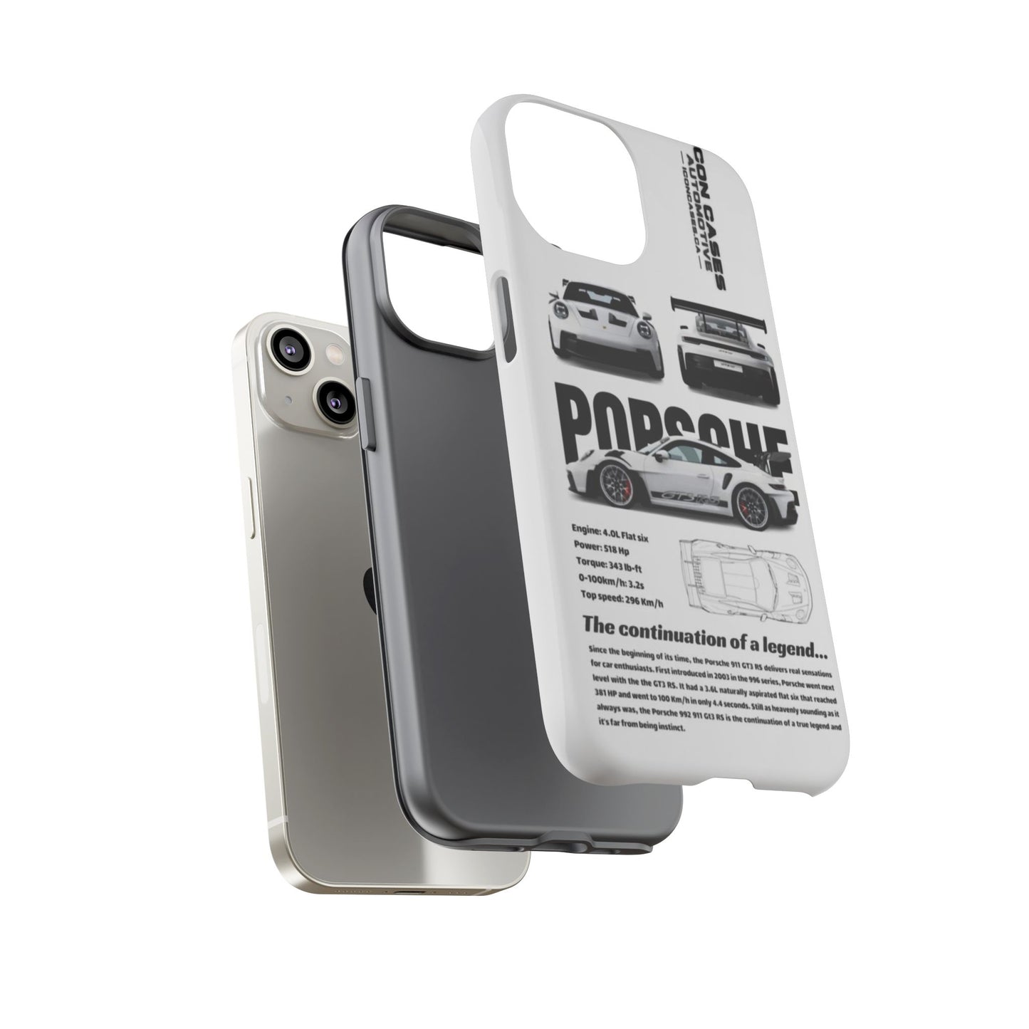 Porsche Phone Case, Tough Car Lover's Gift, Racing Enthusiast Accessory, Durable Auto Merchandise, Birthday Gift for Him