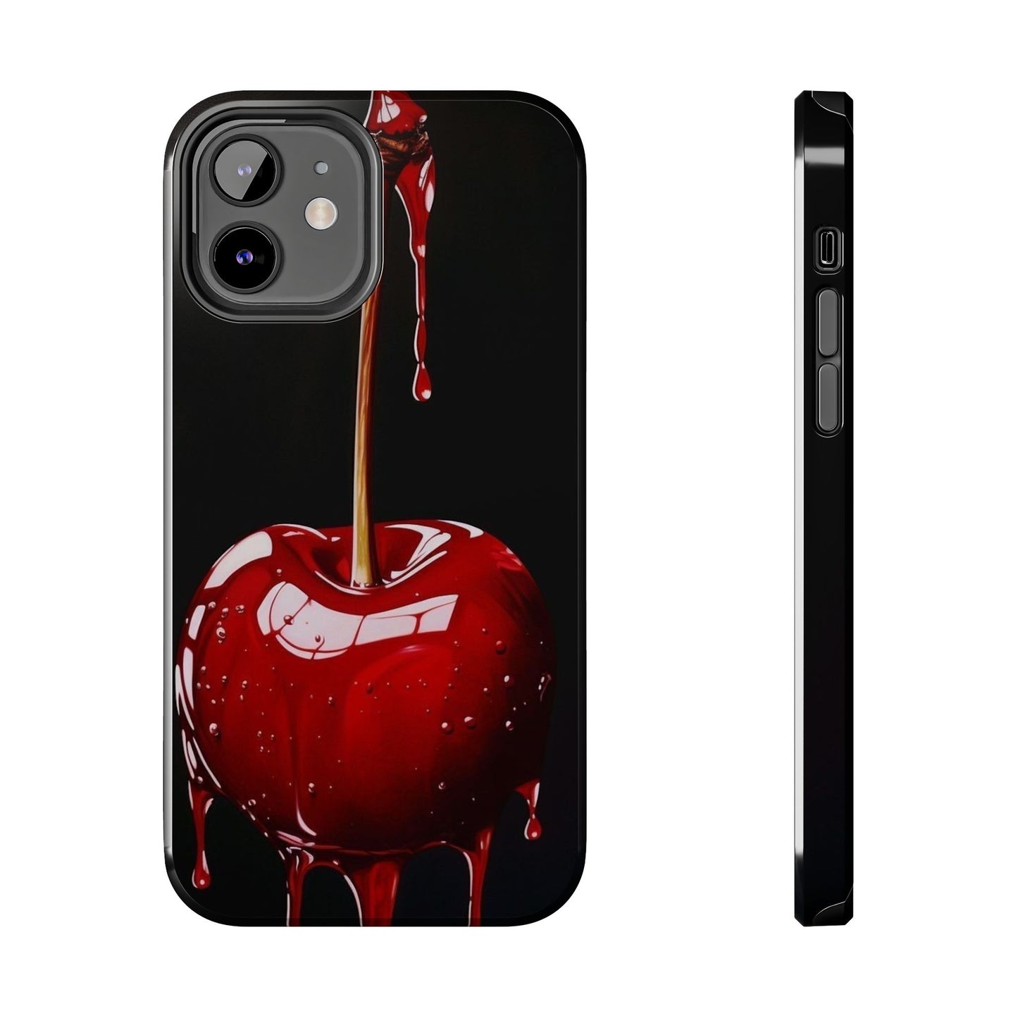 Dripping Cherry Tough Phone Case - Stylish Protection for Your Device