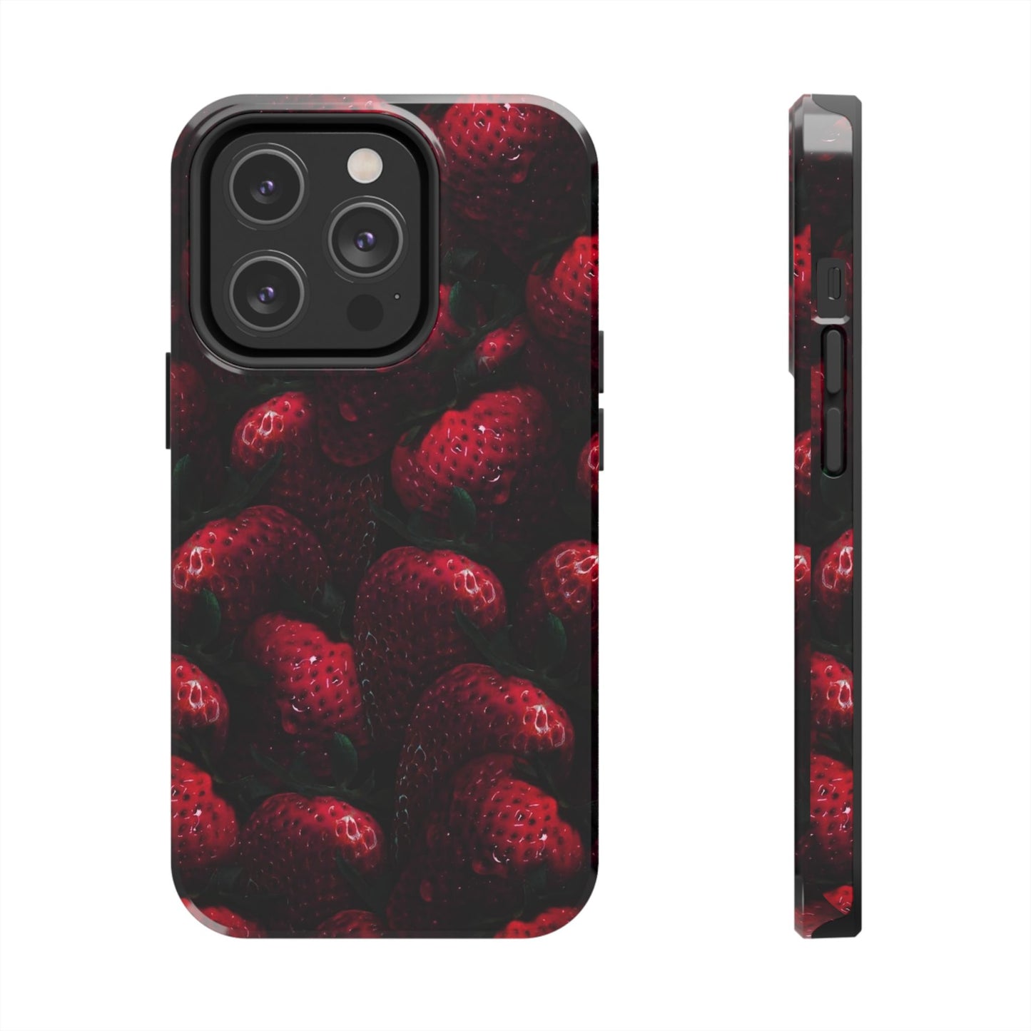 Berry Burst Tough Phone Case - Durable Protection with Strawberry Design