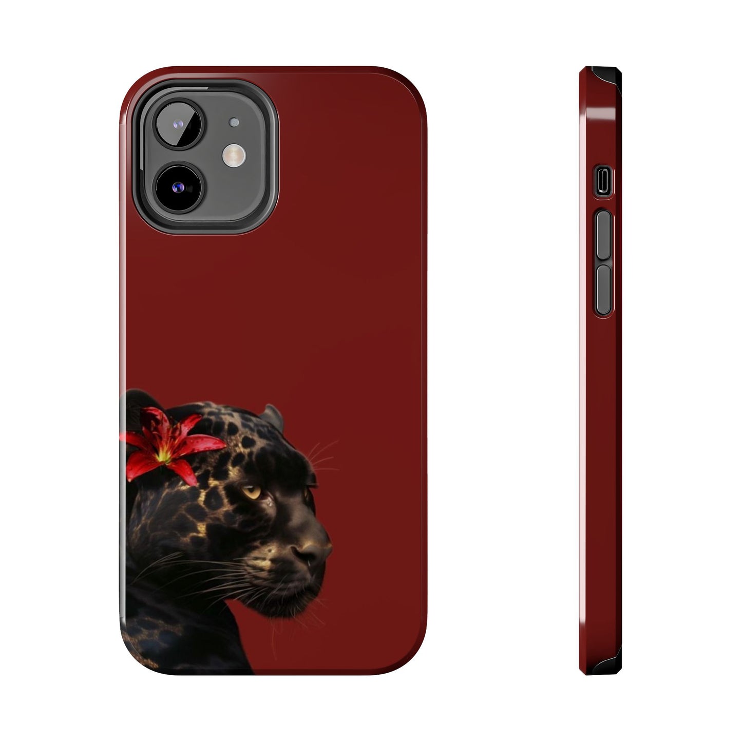 Wild Elegance Tough Phone Case with Panther Design