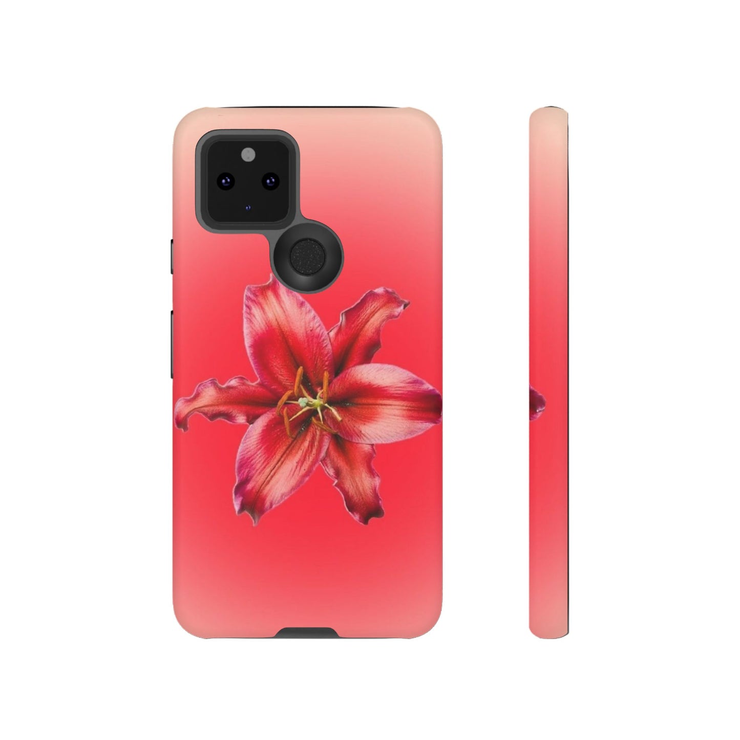 Phone Case - Vibrant Red Lily Glossy & Matte Tough Case
