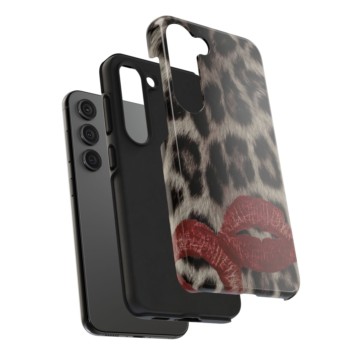 Wild Kiss Leopard Print Phone Case - Tough, Stylish Protection for Trendsetters