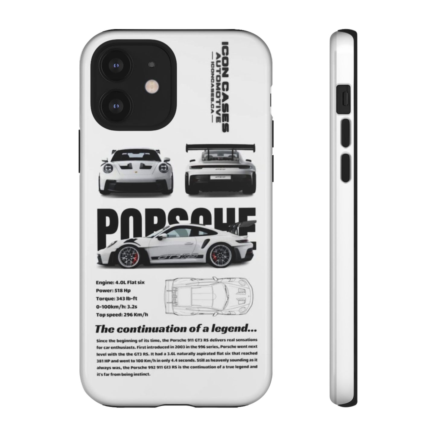 Porsche Phone Case, Tough Car Lover's Gift, Racing Enthusiast Accessory, Durable Auto Merchandise, Birthday Gift for Him