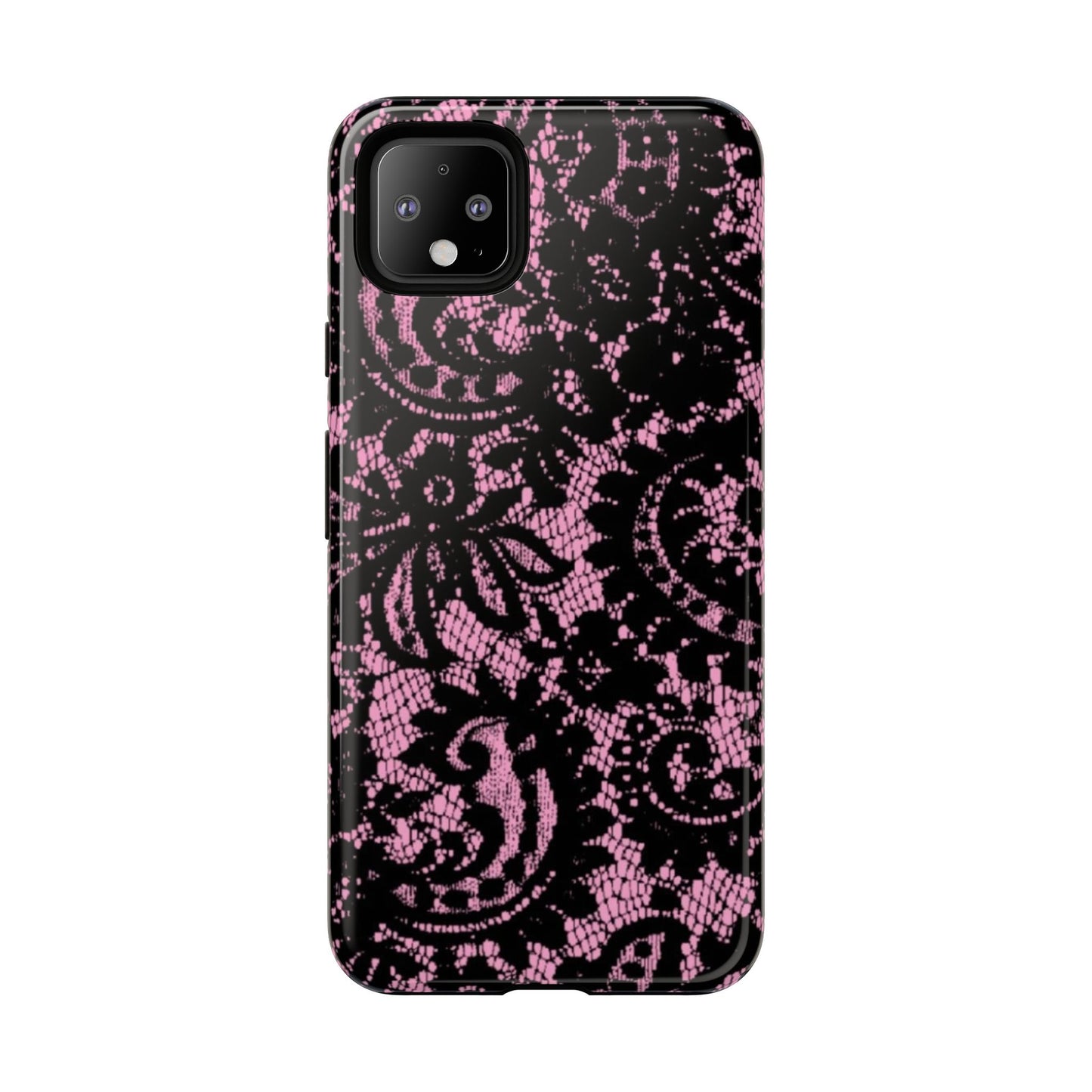 Phone Case — Pink Lace Floral Tough Protective Case