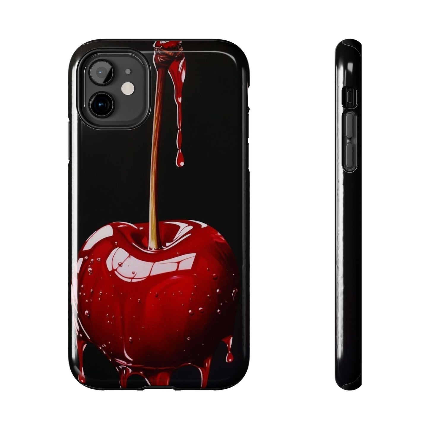 Dripping Cherry Tough Phone Case - Stylish Protection for Your Device