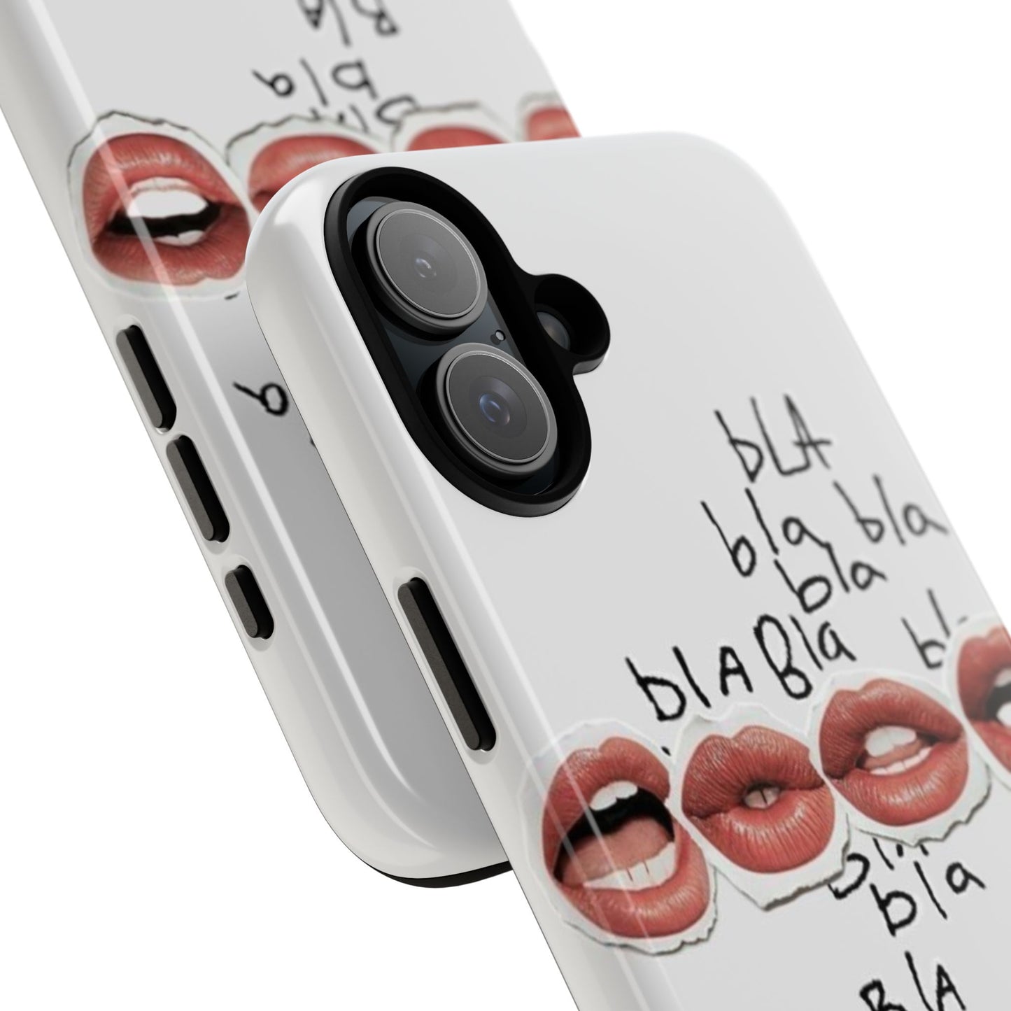 Playful Phone Case with Lips Design - Tough Cases