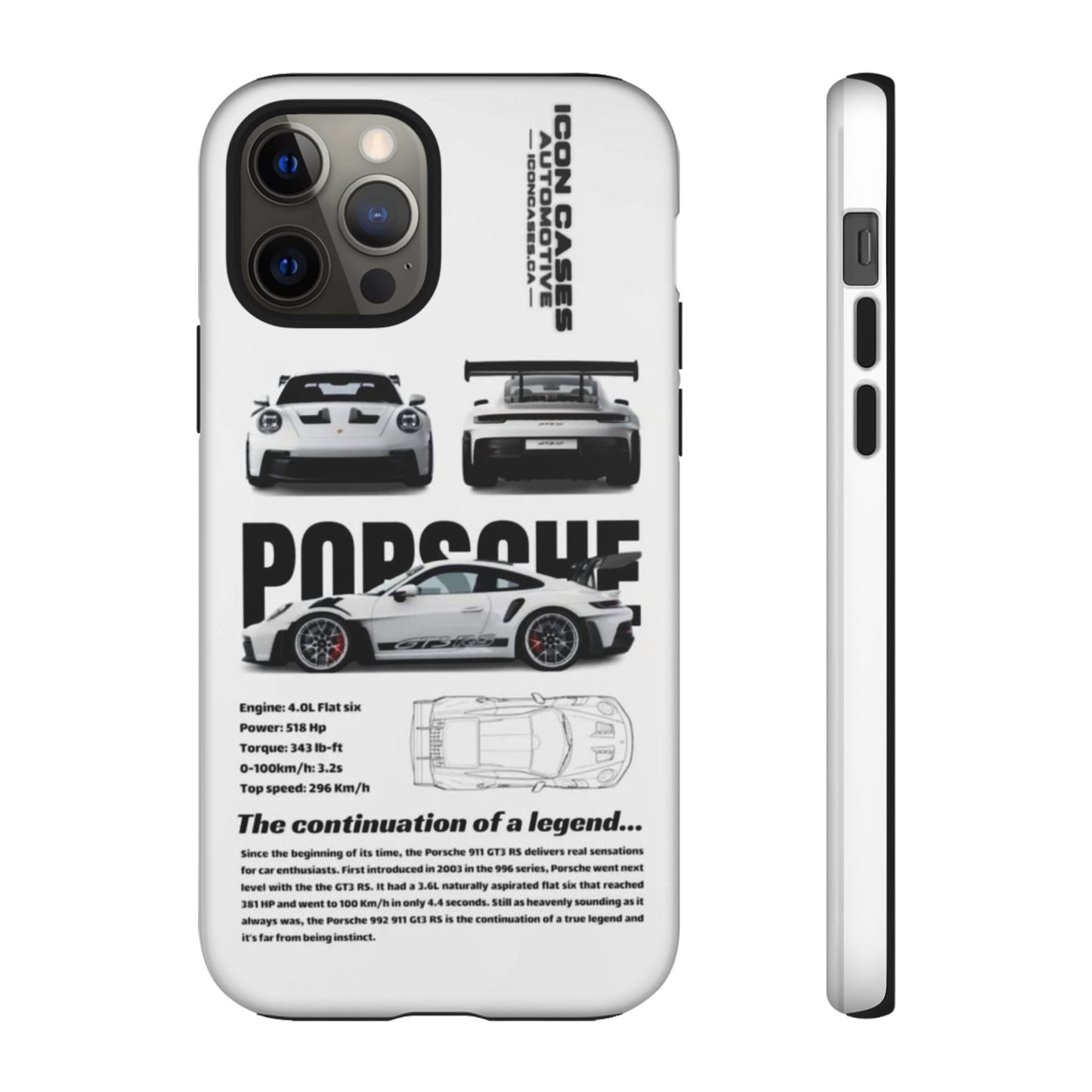 Porsche Phone Case, Tough Car Lover's Gift, Racing Enthusiast Accessory, Durable Auto Merchandise, Birthday Gift for Him