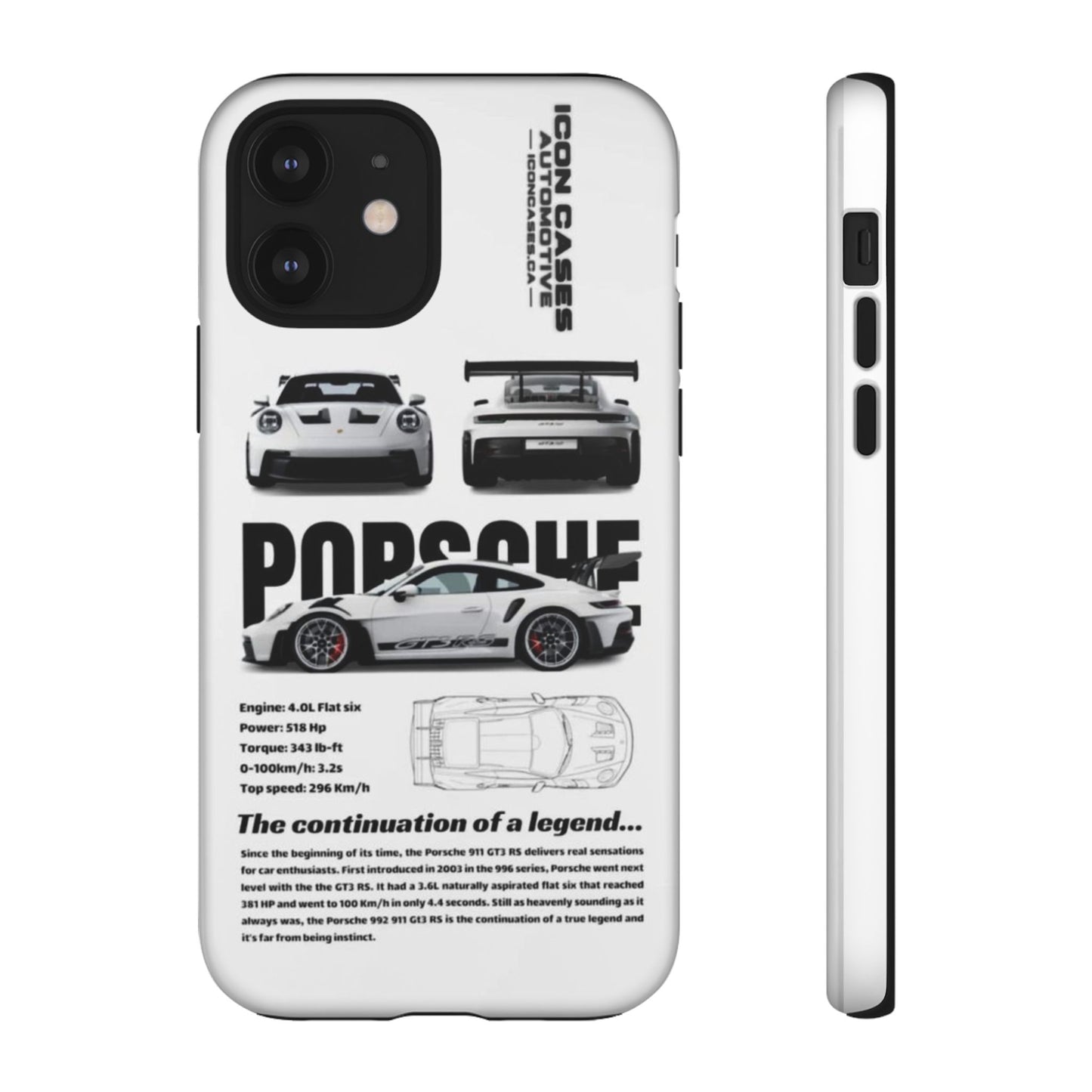 Porsche Phone Case, Tough Car Lover's Gift, Racing Enthusiast Accessory, Durable Auto Merchandise, Birthday Gift for Him
