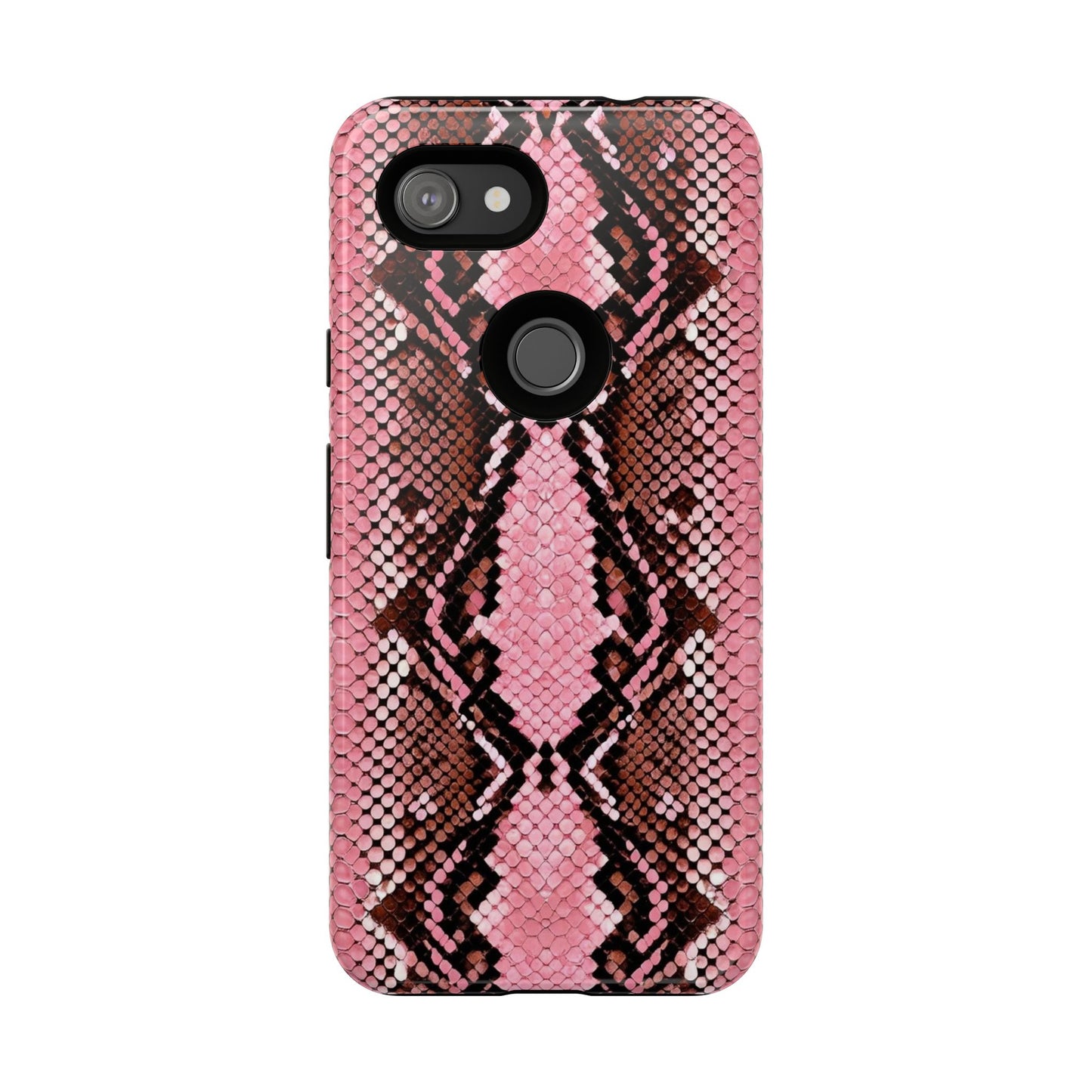Pink Snake Skin Tough Phone Case — Protective Stylish iPhone Cover