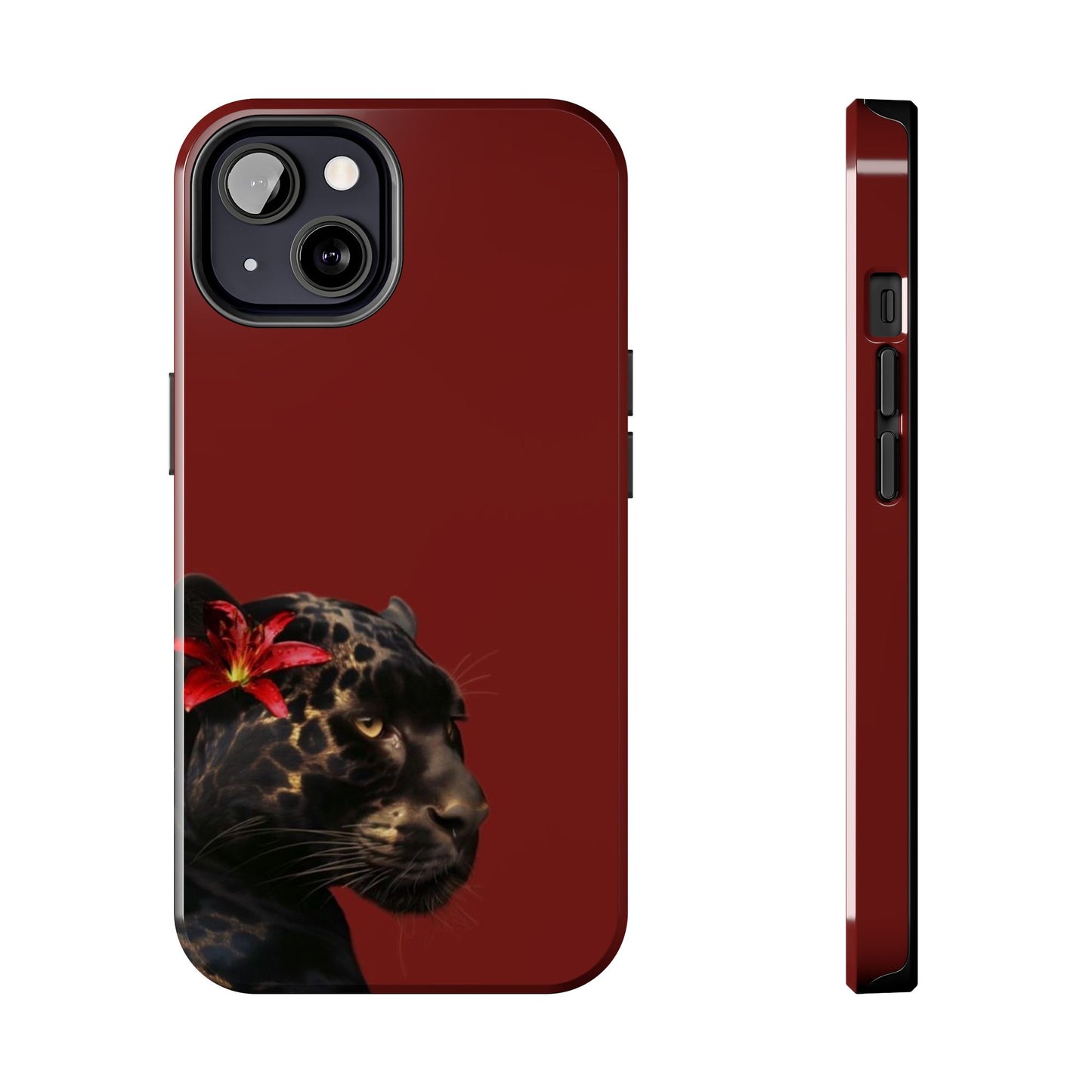 Wild Elegance Tough Phone Case with Panther Design