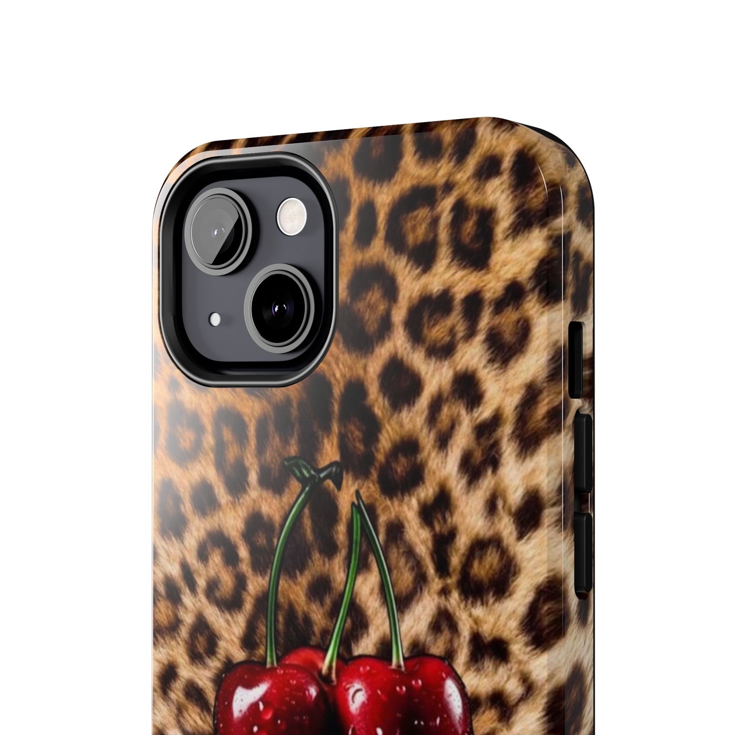 Wild Cherry Leopard Tough Phone Case - Stylish and Durable Protection