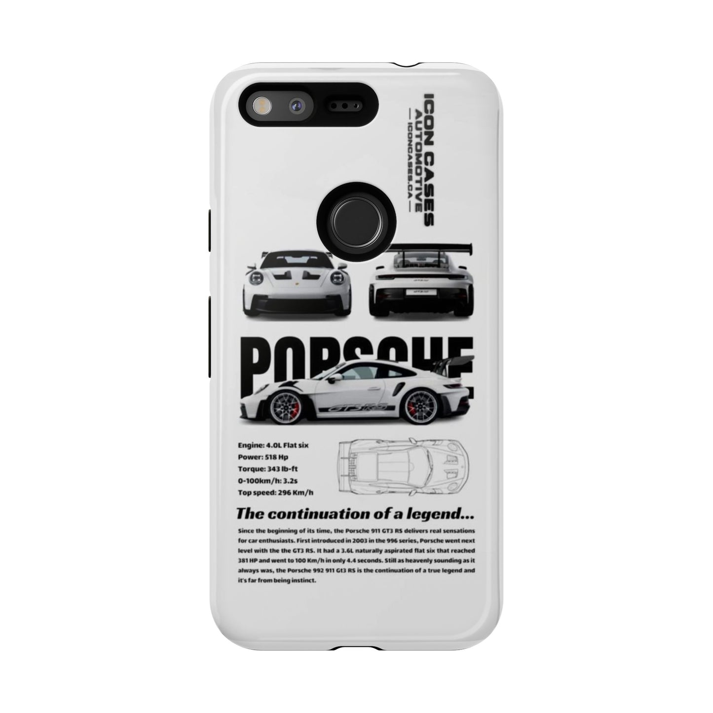 Porsche Phone Case, Tough Car Lover's Gift, Racing Enthusiast Accessory, Durable Auto Merchandise, Birthday Gift for Him