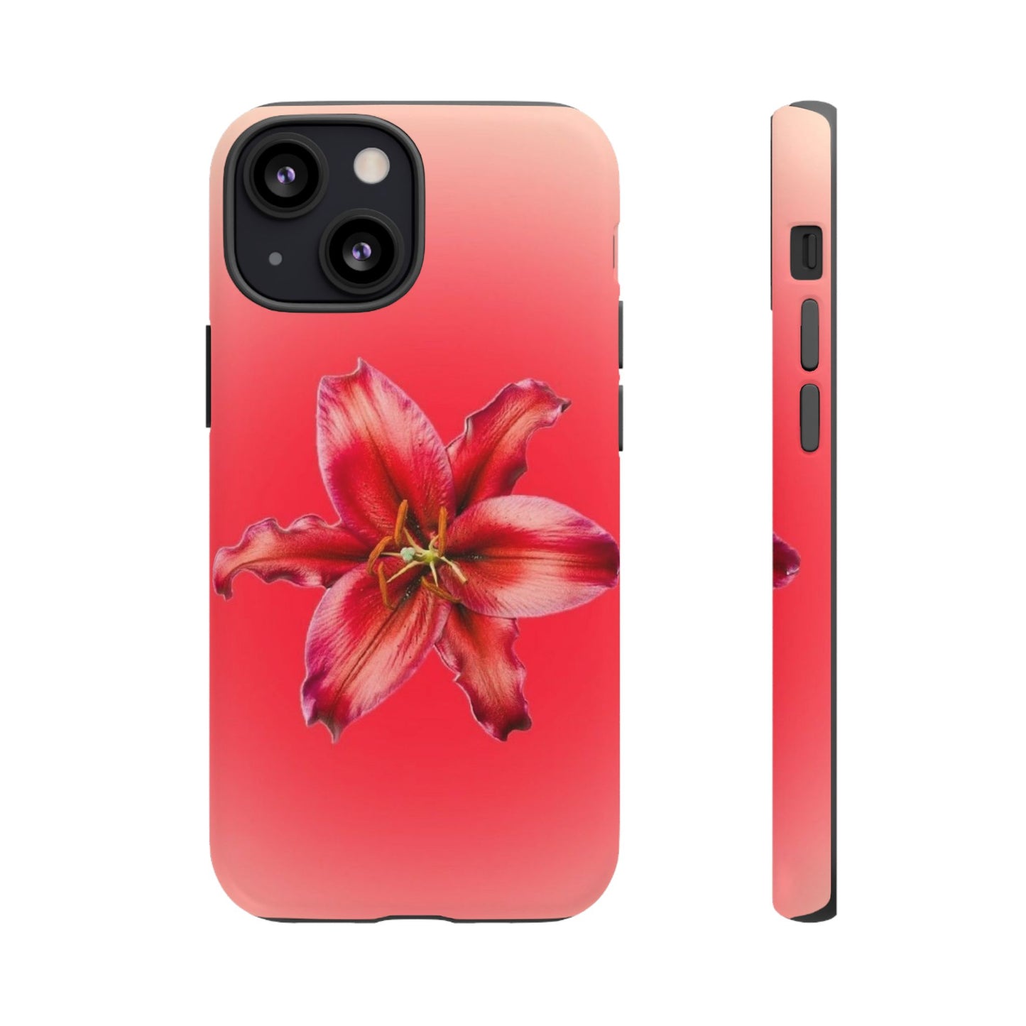 Phone Case - Vibrant Red Lily Glossy & Matte Tough Case
