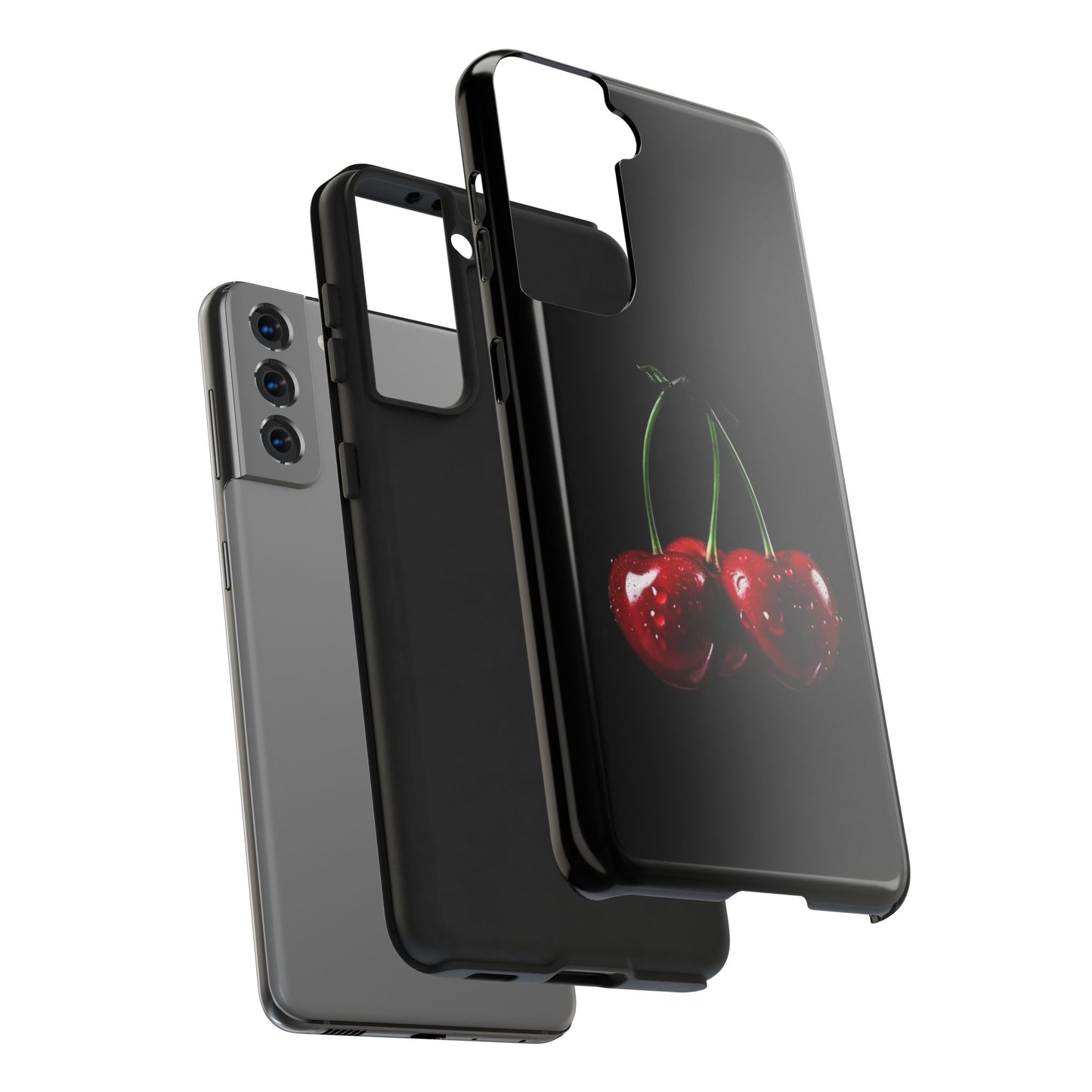 Cherry Splash Tough Phone Case - Durable, Stylish Protection