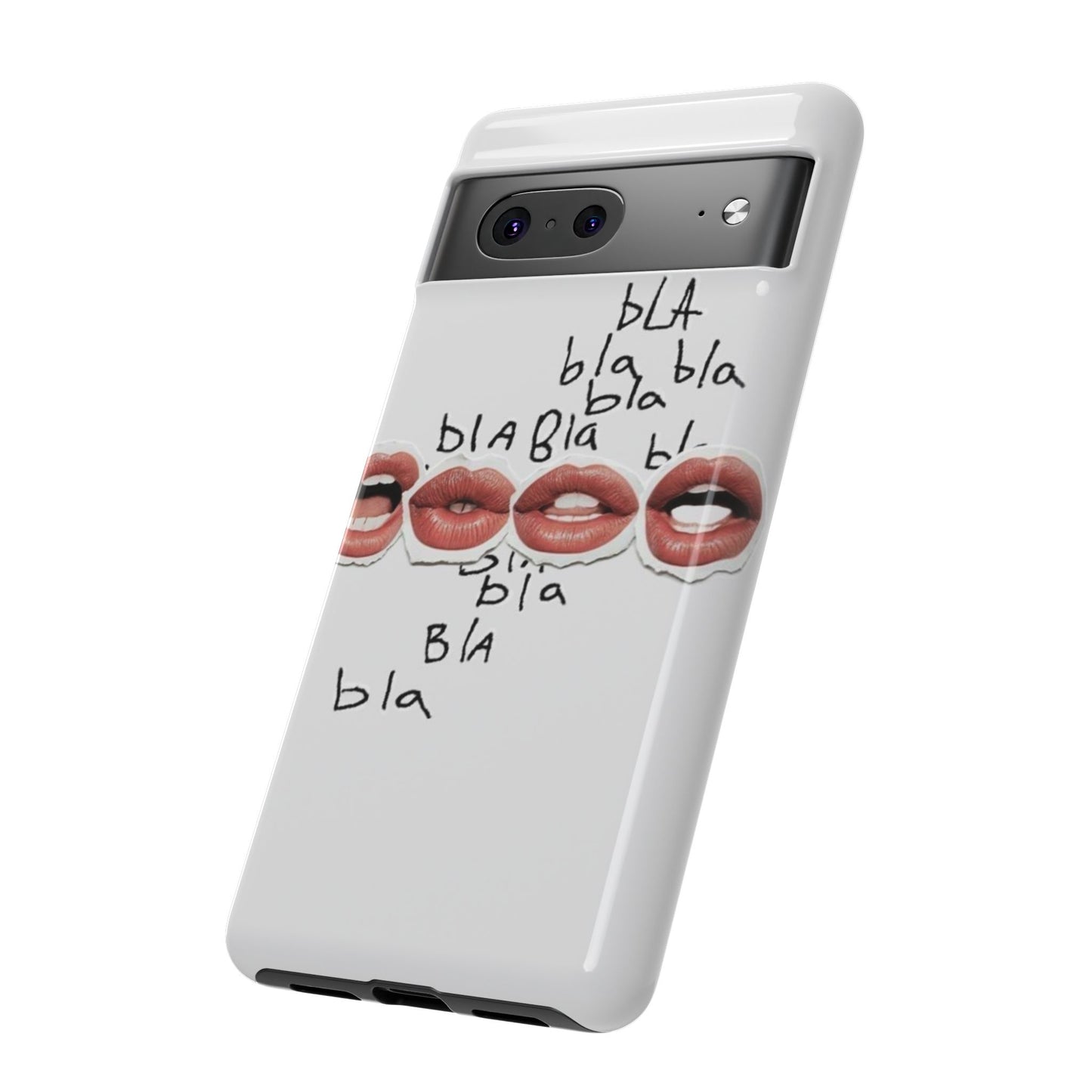 Playful Phone Case with Lips Design - Tough Cases