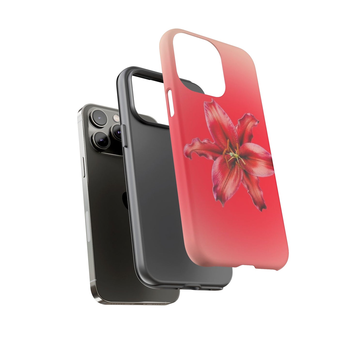 Phone Case - Vibrant Red Lily Glossy & Matte Tough Case