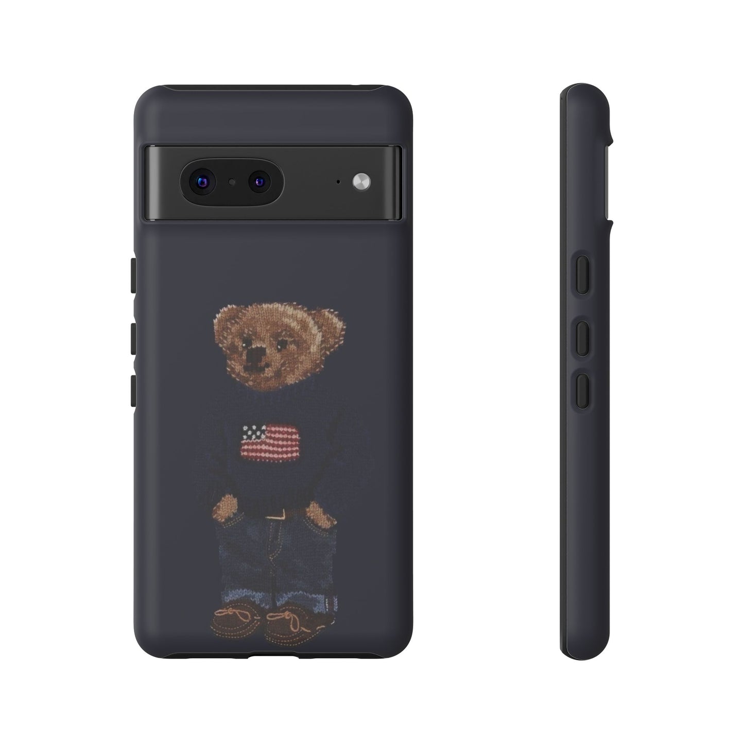Patriotic Polo Bear Phone Case — Navy Protective Tough Case