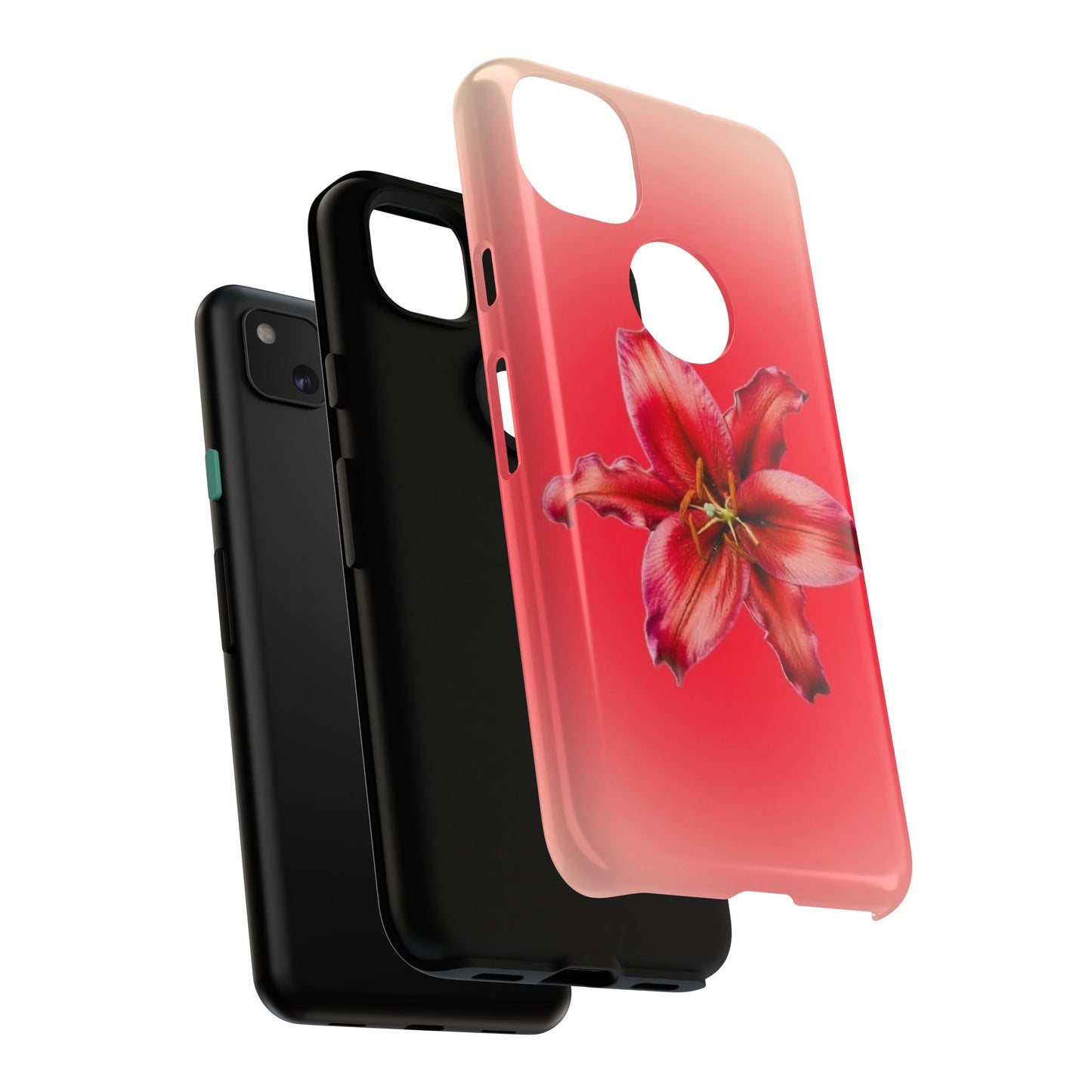 Phone Case - Vibrant Red Lily Glossy & Matte Tough Case