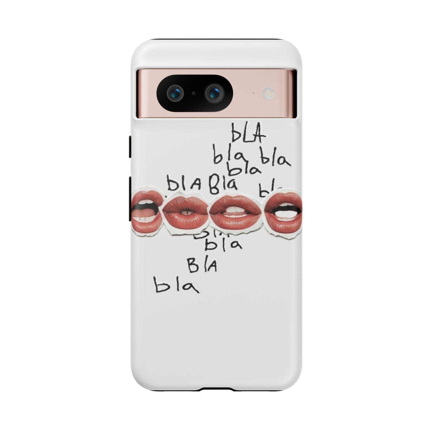 Playful Phone Case with Lips Design - Tough Cases