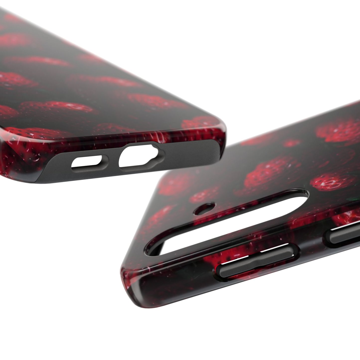 Berry Burst Tough Phone Case - Durable Protection with Strawberry Design
