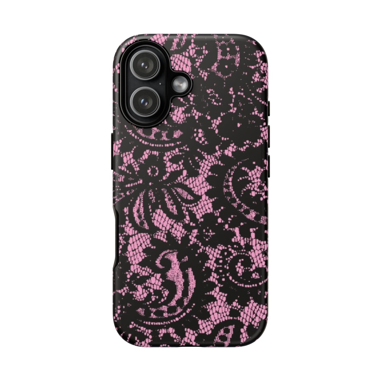 Phone Case — Pink Lace Floral Tough Protective Case