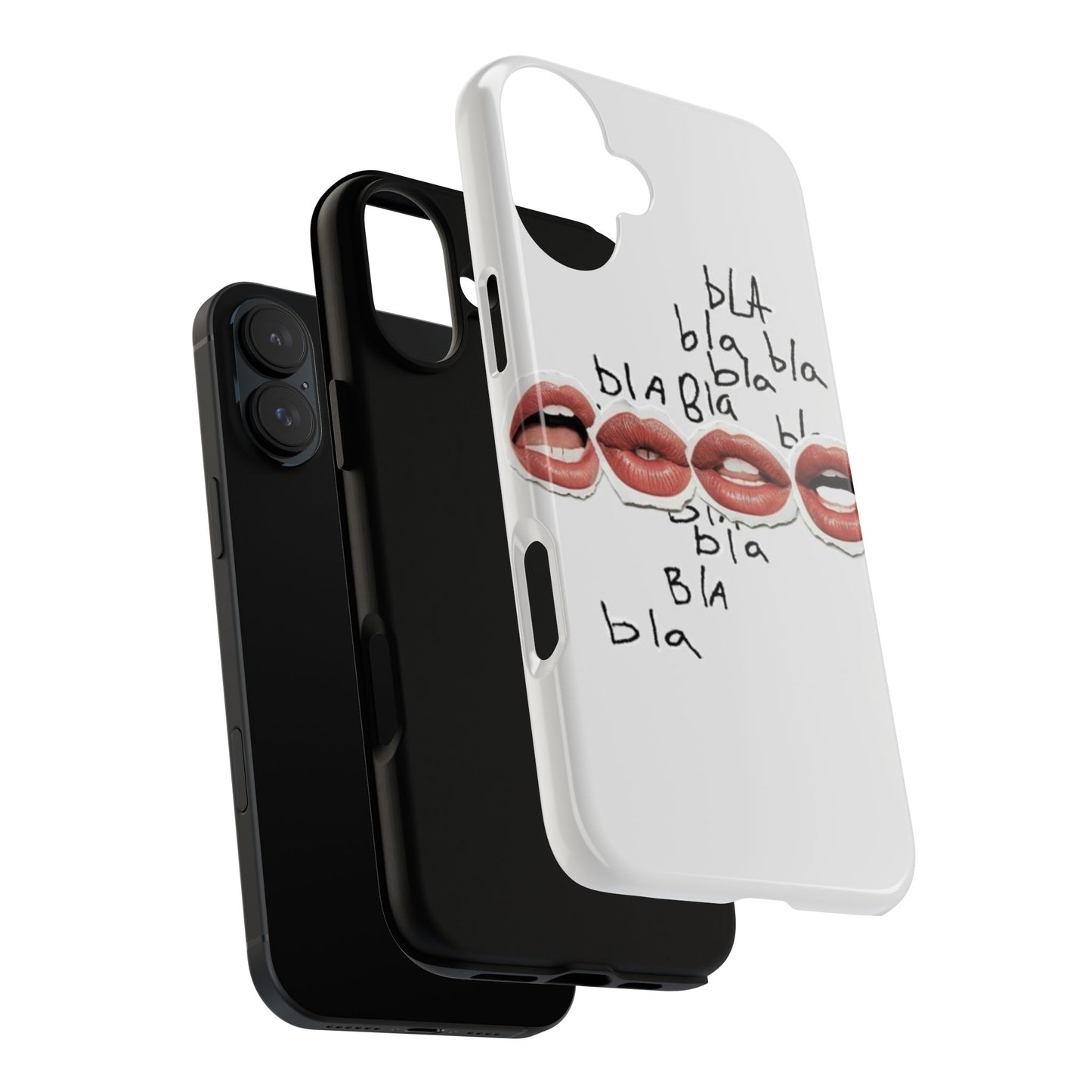 Playful Phone Case with Lips Design - Tough Cases