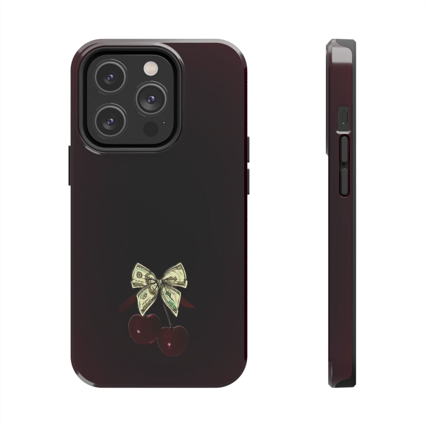 Cherry Bow Tough Phone Case - Stylish & Durable Protection