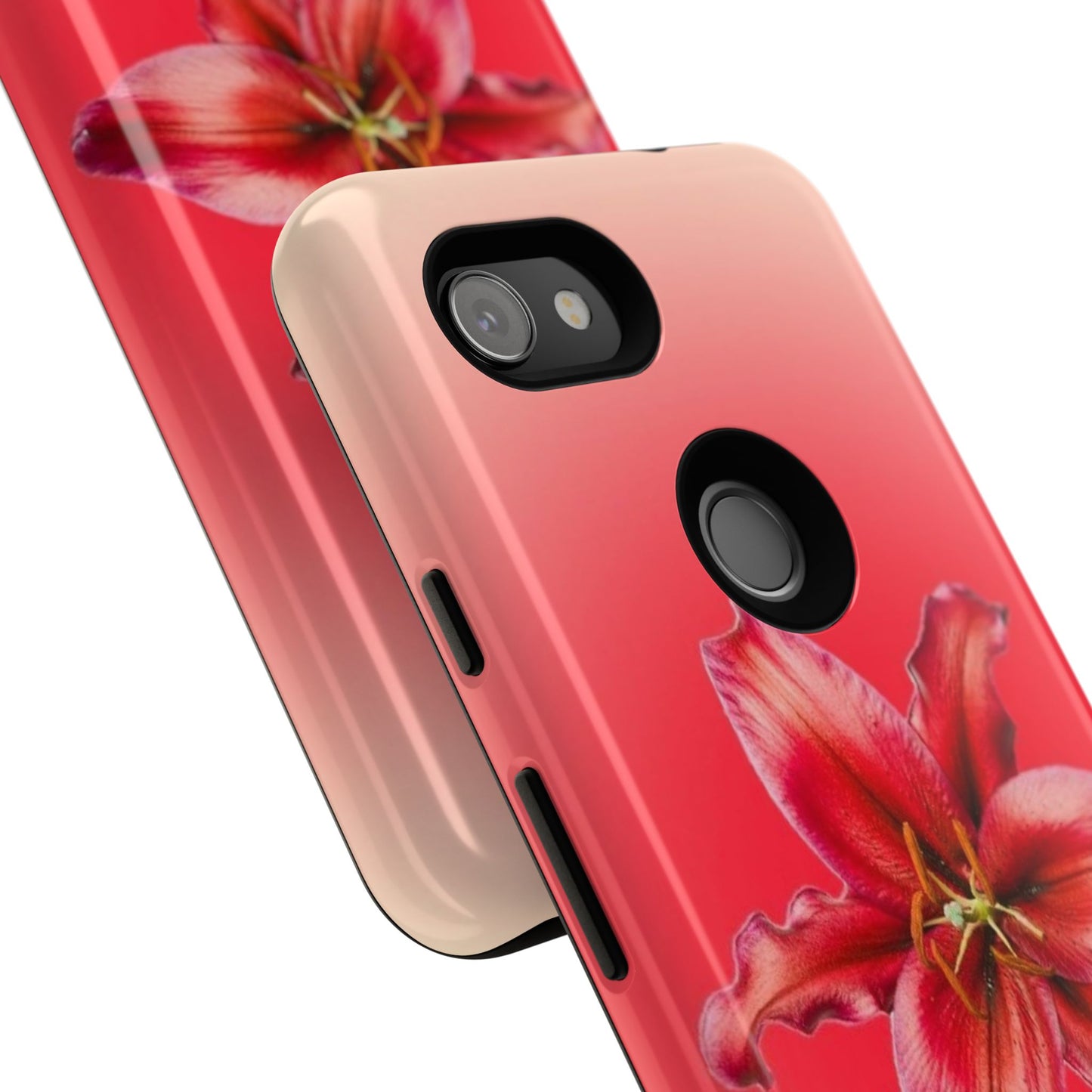 Phone Case - Vibrant Red Lily Glossy & Matte Tough Case