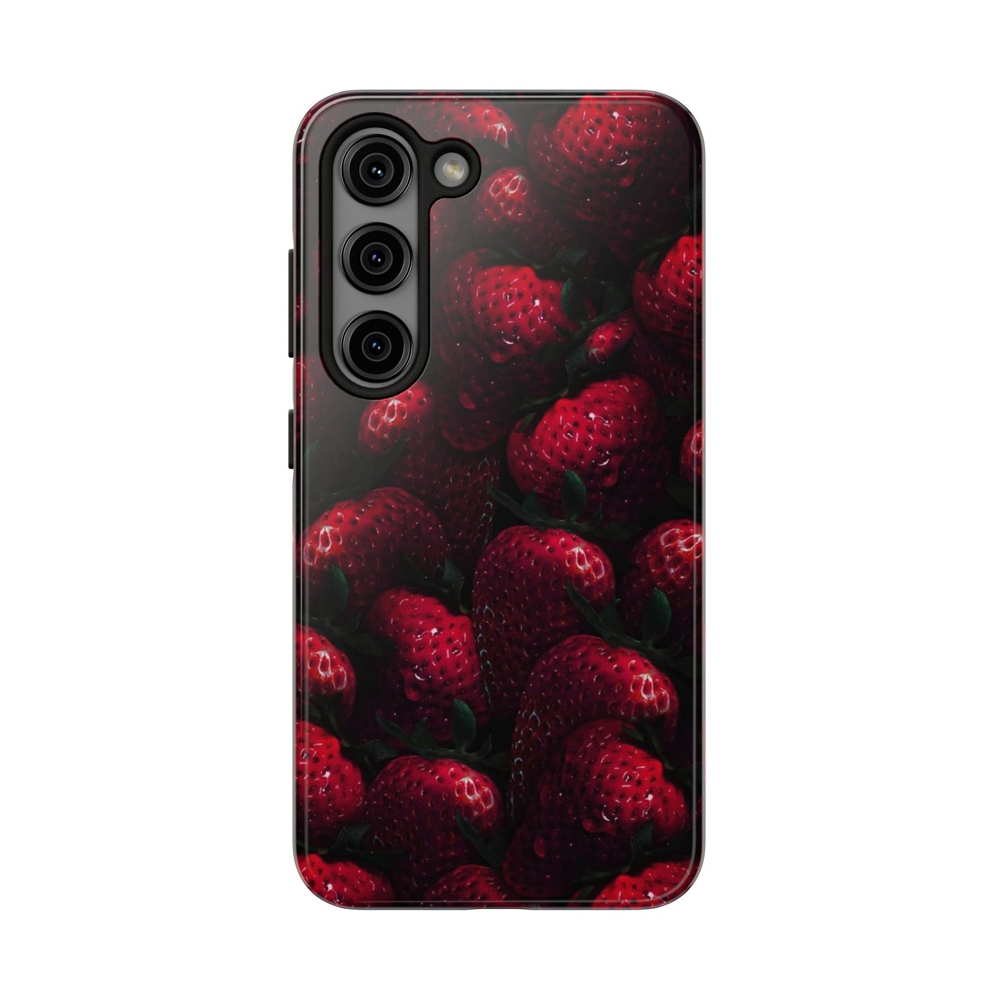 Berry Burst Tough Phone Case - Durable Protection with Strawberry Design