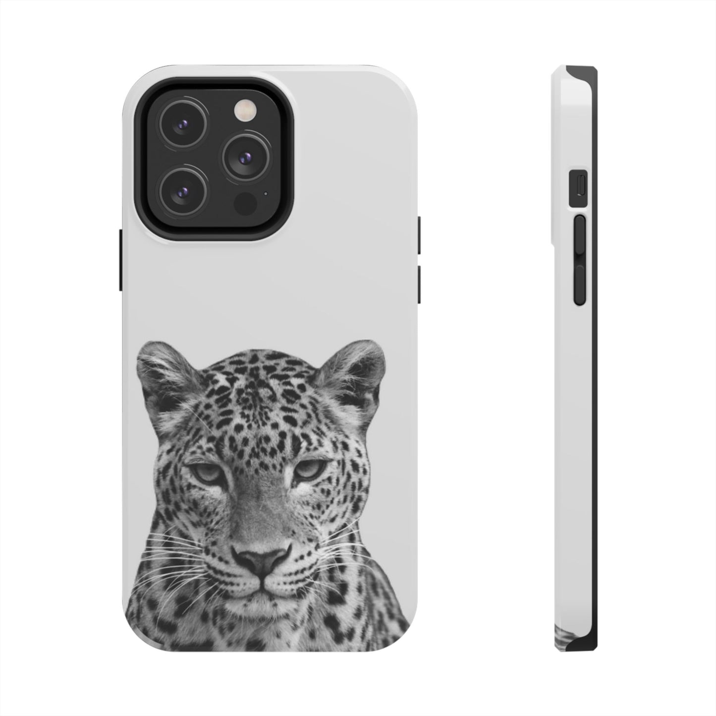 Stylish Tough Phone Case with Majestic Leopard Design